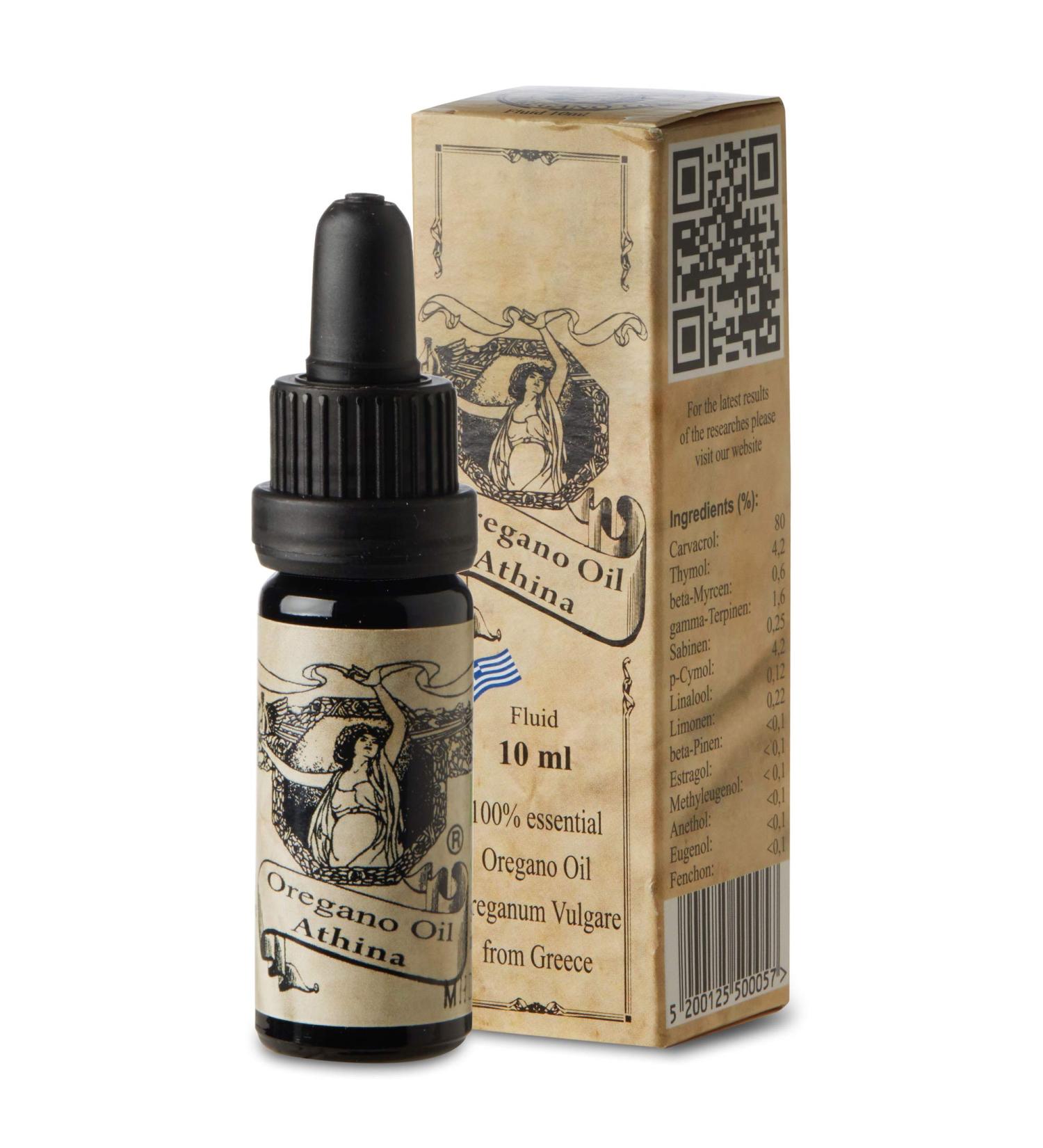 Organic Athina Oregano Oil 10ml - 100% Essential Oregano Vulgare Oil from Greece | 80% Carvacrol - Buy Online on GoSupps.com
