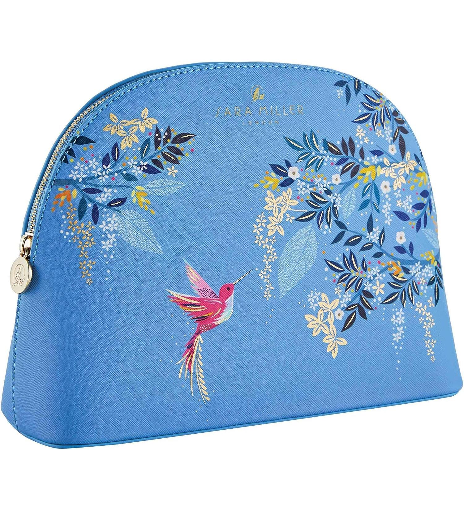 Sara Miller Light Blue Hummingbird Makeup Bag | Stylish & International Shipping Available - Buy Online on GoSupps.com