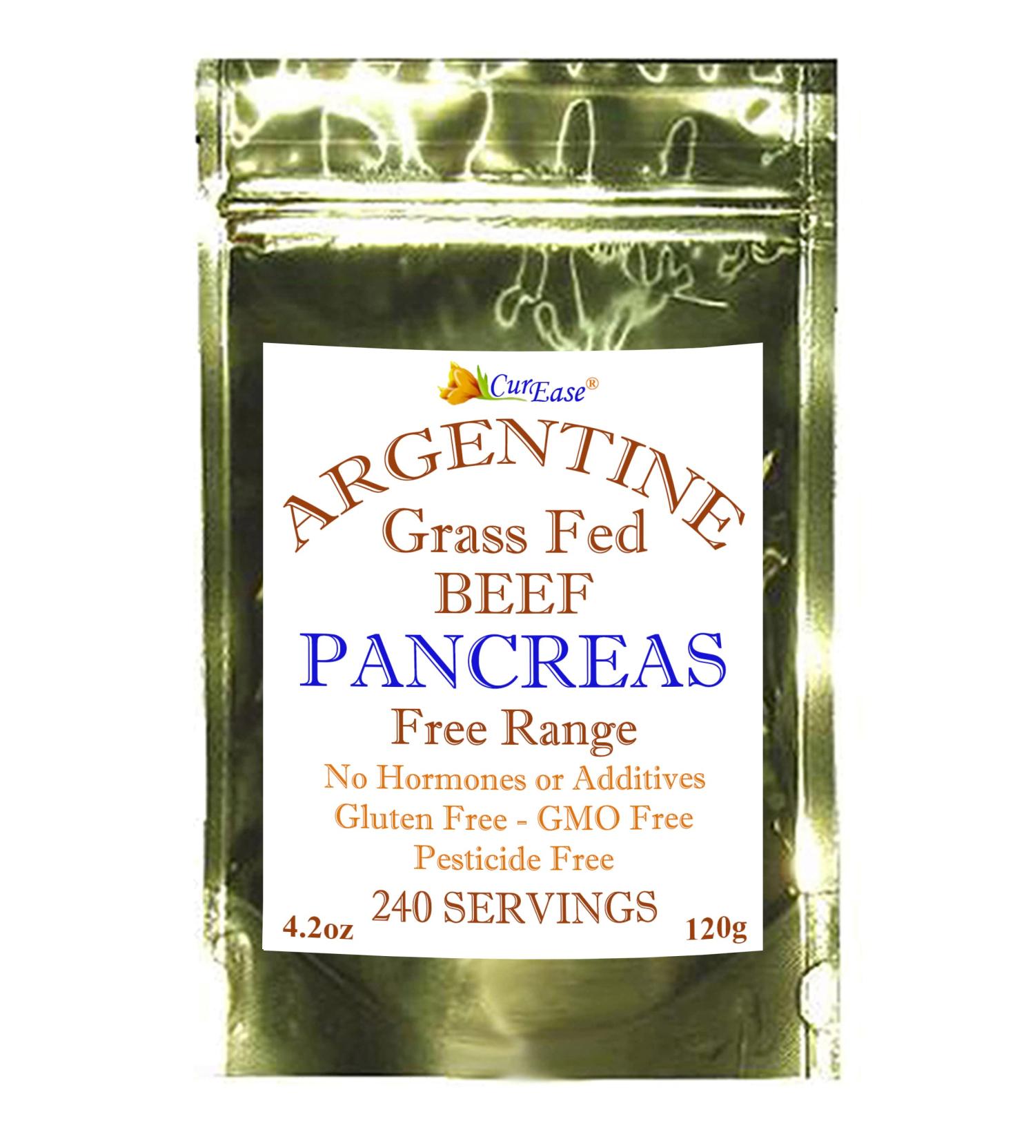 Argentine Beef Pancreas Powder - Grass Fed & Finished | 4.2 oz - Premium Quality for Health & Wellness - Buy Online on GoSupps.com
