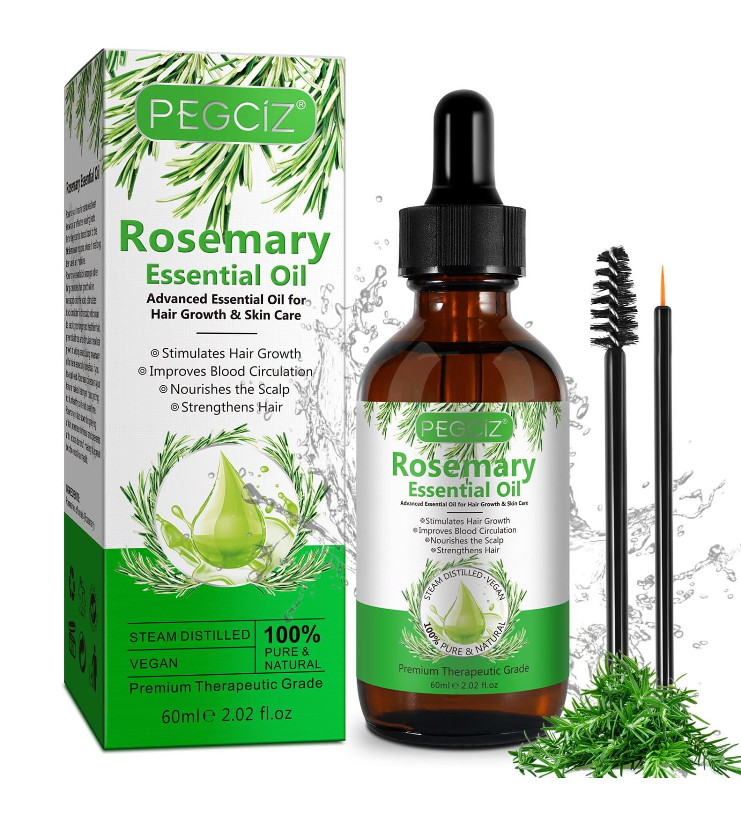 Rosemary Hair Oil for Hair Growth and Skin Care Hair Strengthening Oil for Fuller Healthier Hair Anti Hair Loss and Nourishes Scalp for Hair Growth Repair | 60 ml - Buy Online on GoSupps.com