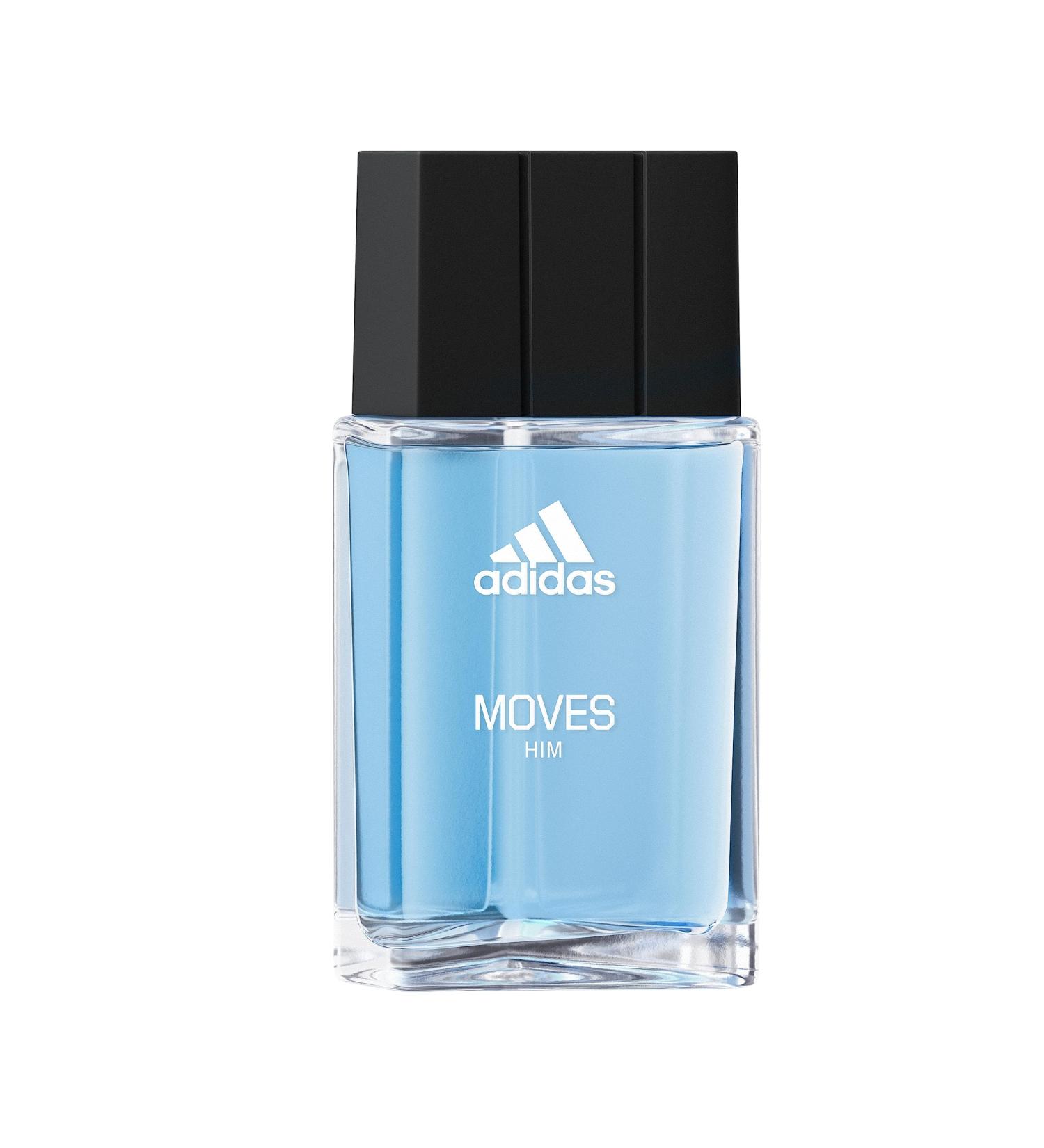 Adidas Moves Him Eau de Toilette 1 fl oz (Pack of 1) Notes of Green Apple Cedarwood Musk Men's Fragrance Long Lasting Sporty Fragrance Travel Size 1 Fl Oz (Pack of 1) Spray - Buy Online on GoSupps.com