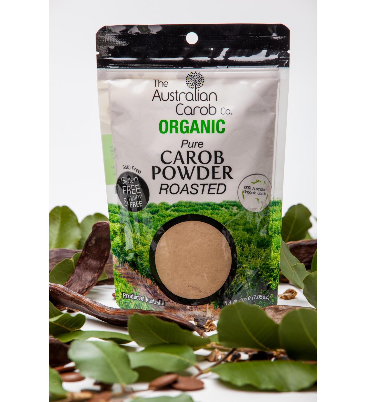Organic Australian Carob Co. Premium Roasted Carob Powder 7.05oz - Vegan Superfood | Paleo | Non-GMO | Best Tasting Carob Powder - Buy Online on GoSupps.com
