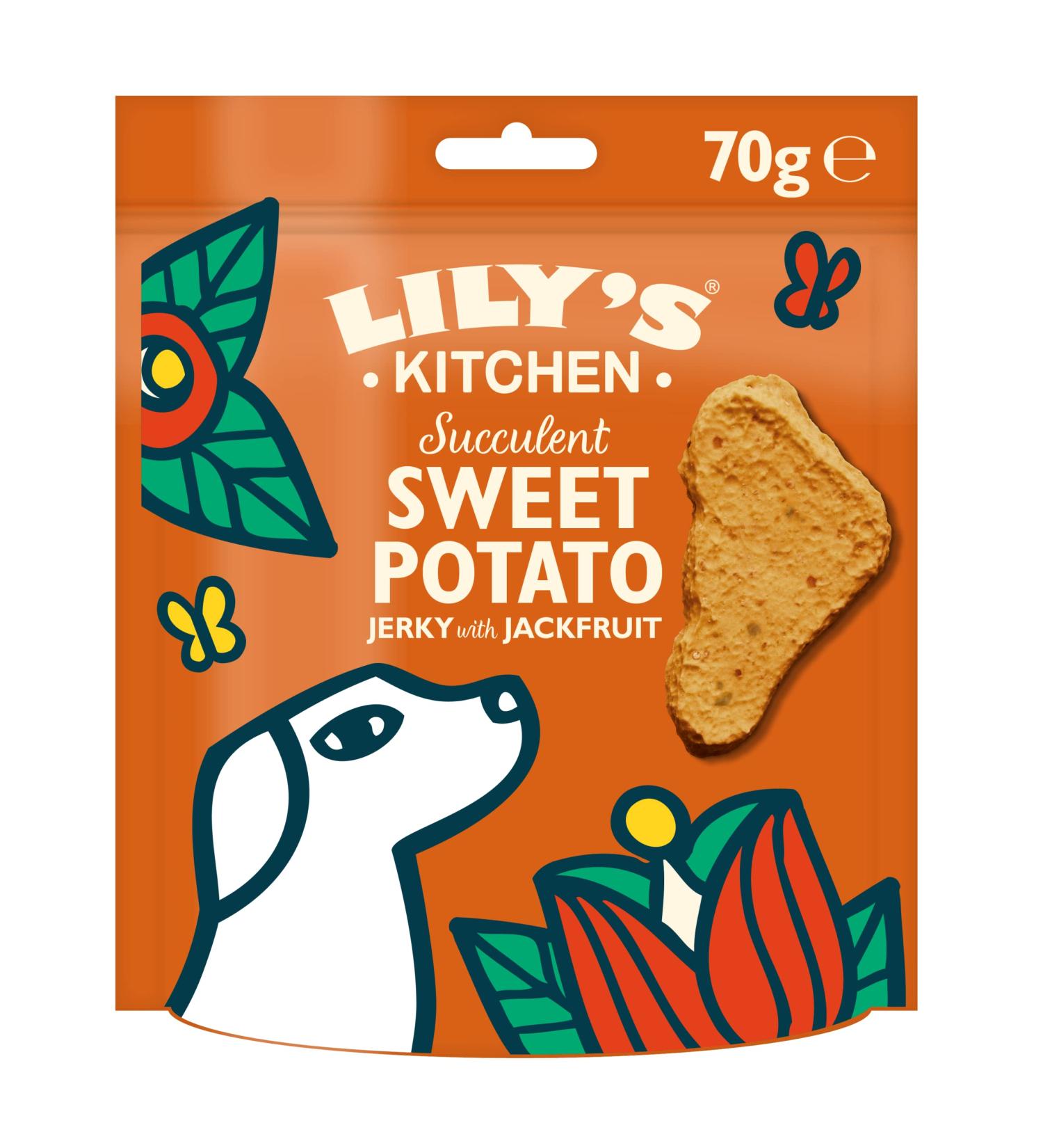 Lily's Kitchen Plant Power Sweet Potato & Jackfruit Jerky Dog Treats (8 x 70g) - Buy Online on GoSupps.com