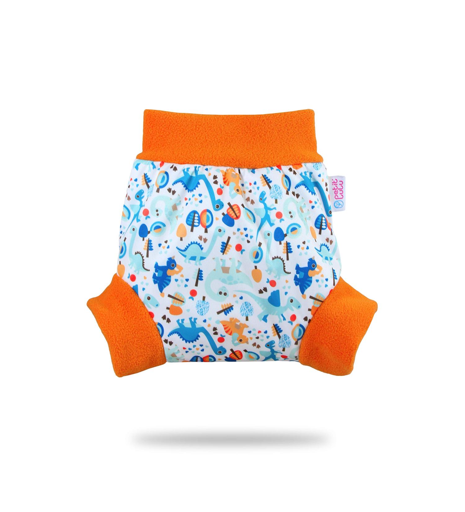 Petit Lulu Pull Up Cloth Nappy Wrap - Size M - Reusable Diaper Wrap - Made in Europe (Prehistoric Times) - Buy Online on GoSupps.com