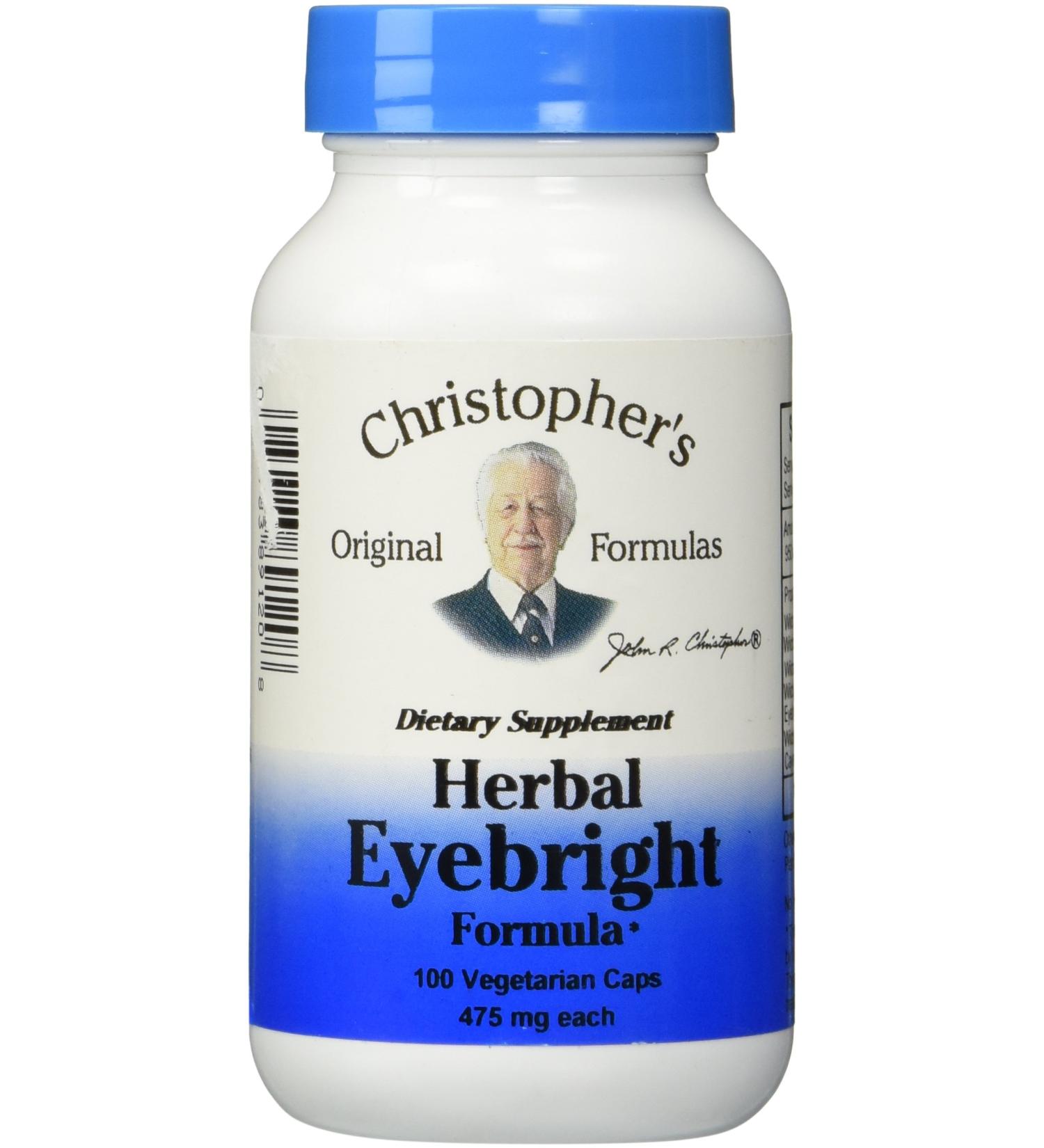 Dr. Christopher's Original Formulas Herbal Eyebright Formula Capsules 100 Count - Buy Online on GoSupps.com