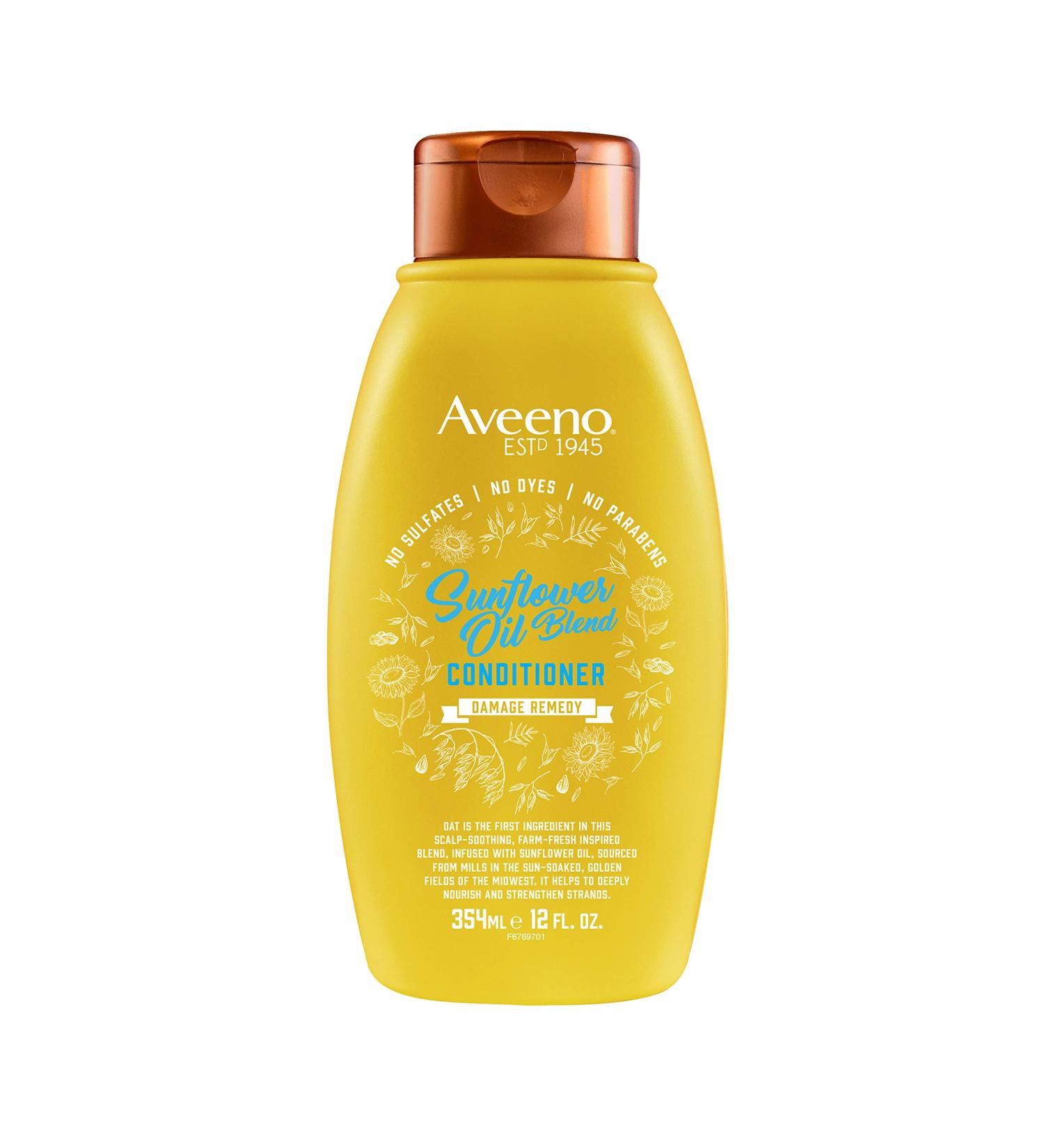 Aveeno Sunflower Oil Blend Conditioner for Dry Damaged Hair - Paraben & Sulfate Free - 12oz | International Shipping Available - Buy Online on GoSupps.com