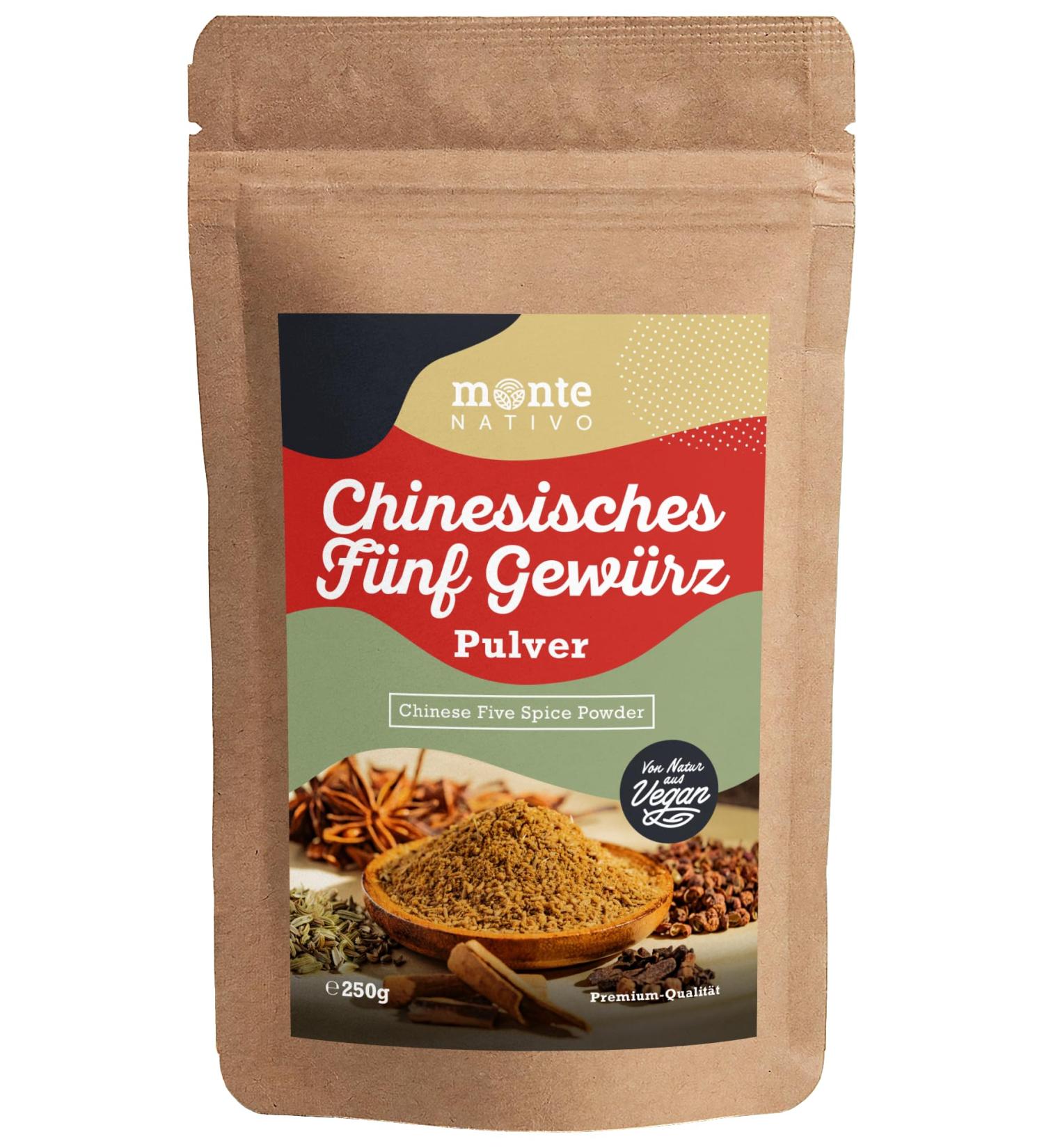  Monte Nativo Monte Nativo Chinese Five Spice Powder (250g) - Pure and natural spice blend ideal for Chinese cuisine - Assais - Buy Online on GoSupps.com