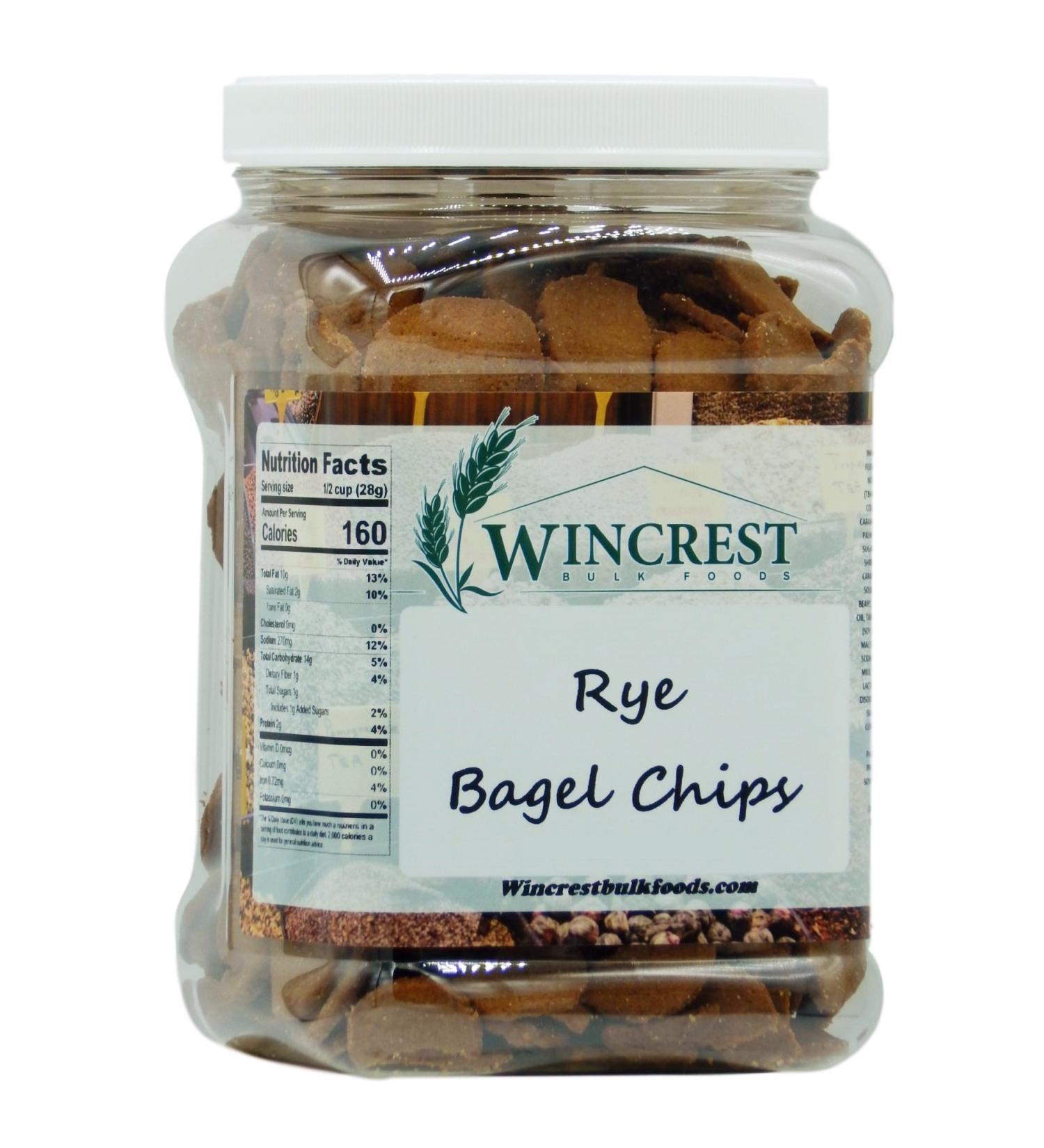 Rye Bagel Chips - 1 lb Tub: Crunchy Snack for Anytime Enjoyment - Buy Online on GoSupps.com