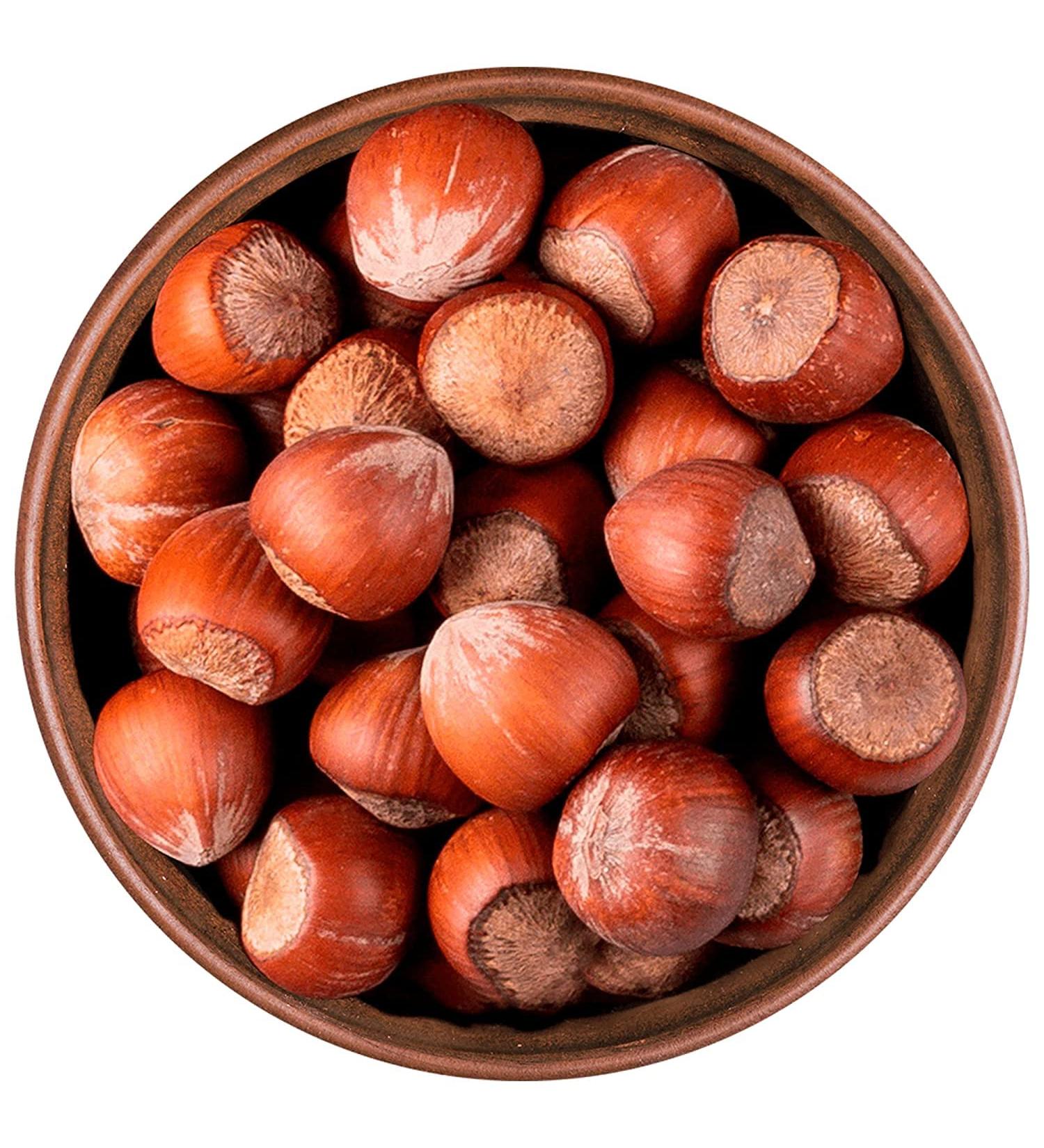 Raw Hazelnuts in Shell Bulk Nuts in Shell Fresh Large Nuts Premium Shelled (1 KG)