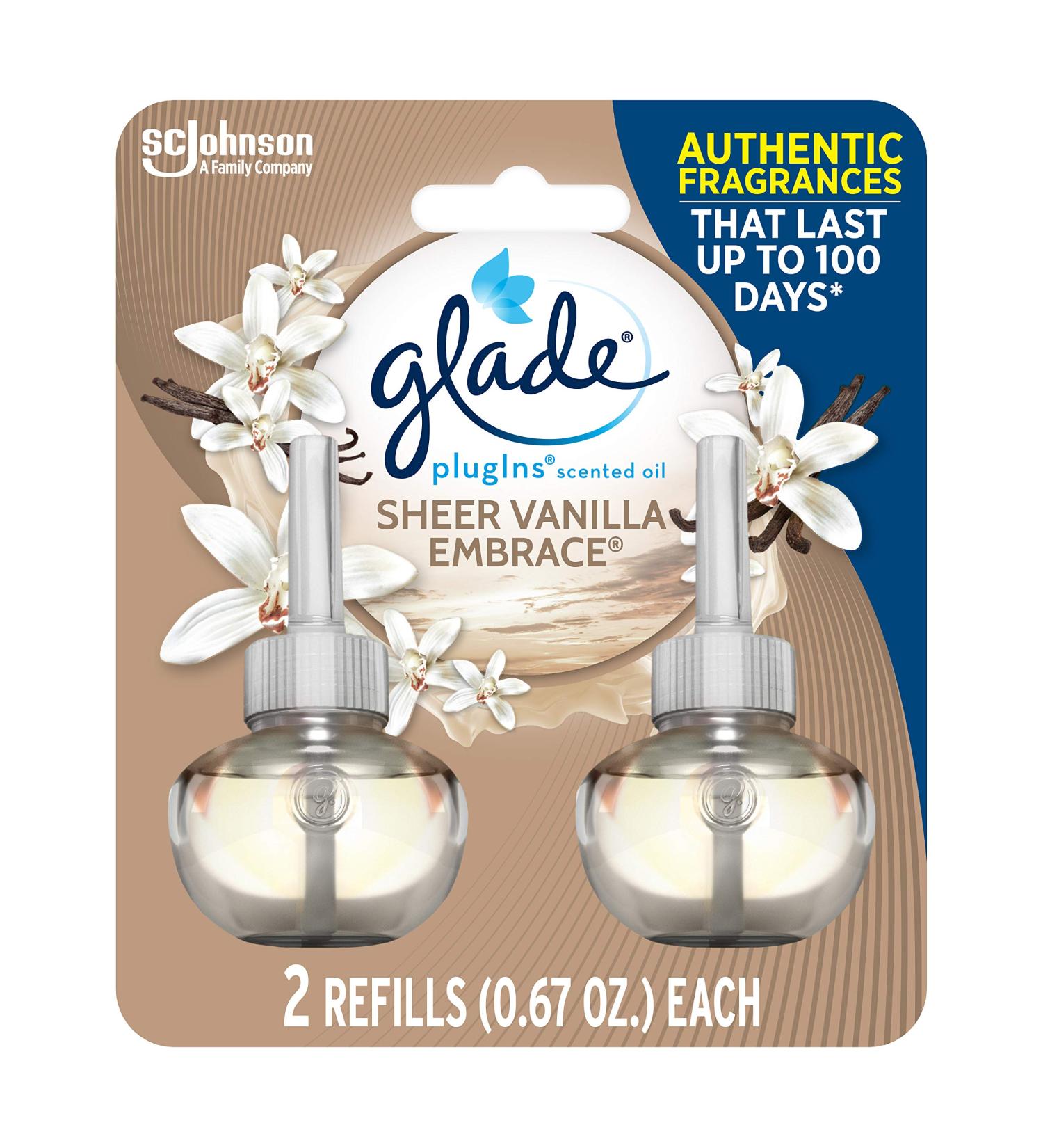 Glade PlugIns Sheer Vanilla Embrace Air Freshener Refills - 1.34 Oz, 2 Count - Buy Online on GoSupps.com