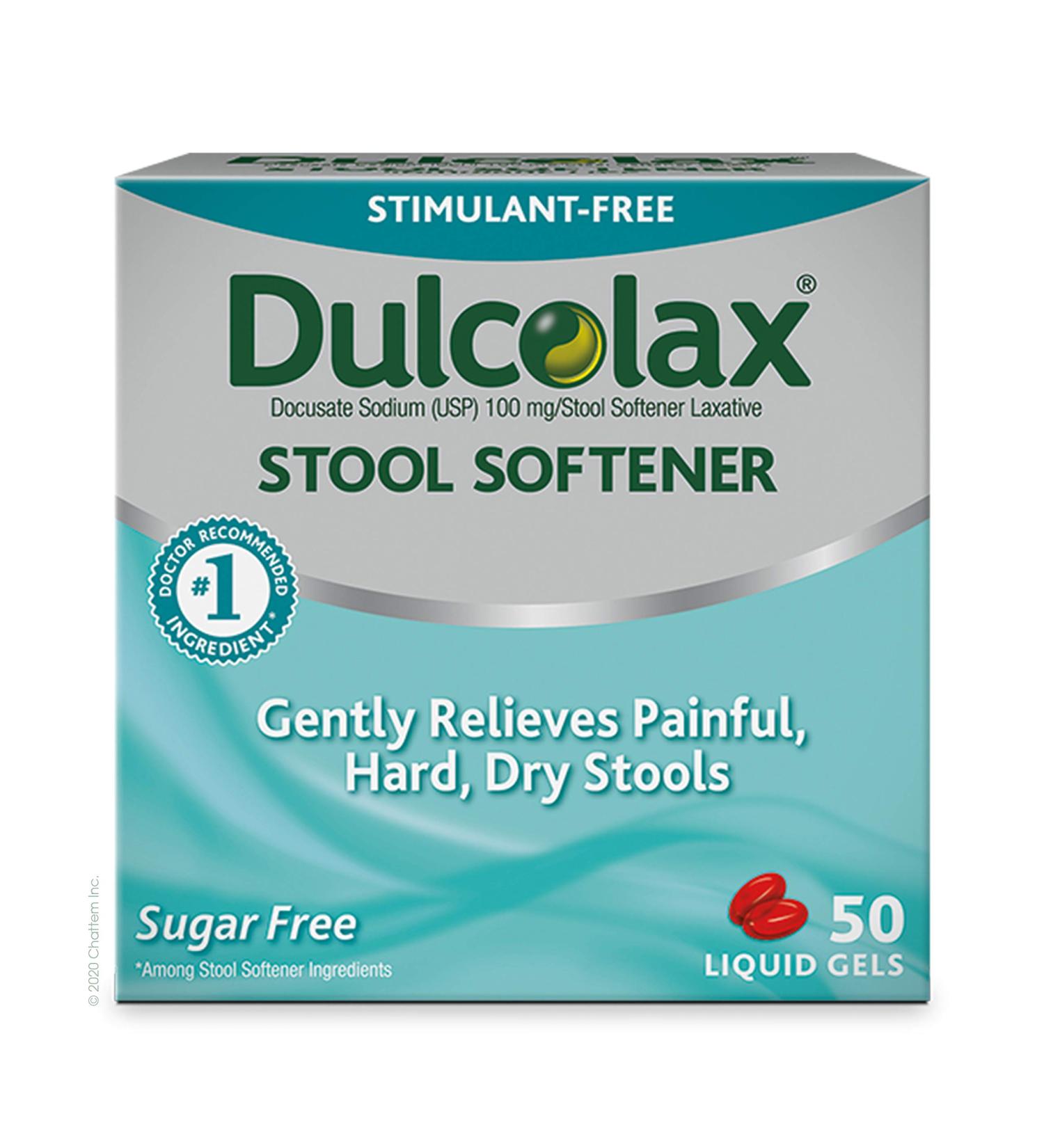 Dulcolax Stool Softener Liquid Gel Capsules (50ct) - 100mg Docusate Sodium for Gentle Relief - Buy Online on GoSupps.com