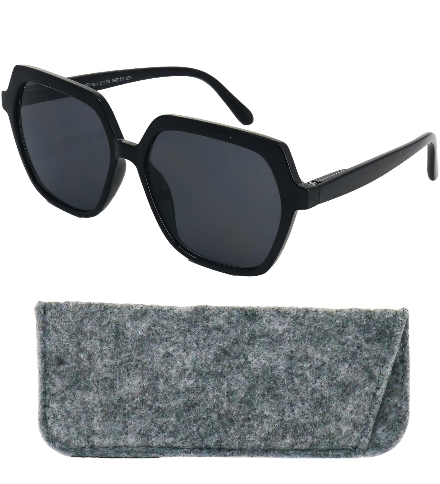 Stylish Retro Mini Glasses - Prescription Sunglasses with Thick Plastic Frame | Free Case | Women's Reading Sun Glasses 0.0 Diopters - Buy Online on GoSupps.com