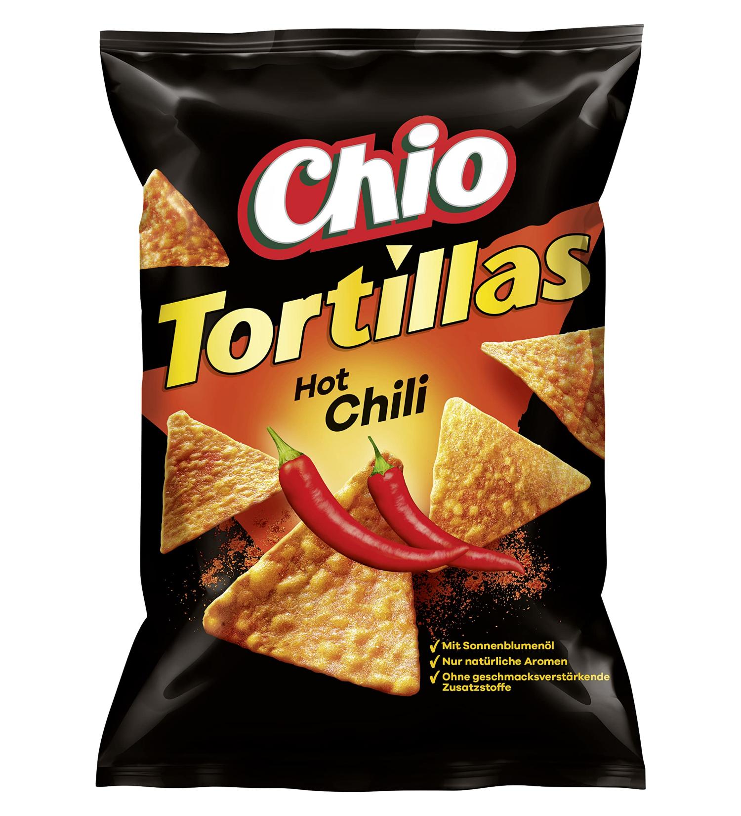 Buy Chio Tortilla Chips Hot Chili - Pack of 10 (10 x 125g) | International Shipping Available - Buy Online on GoSupps.com