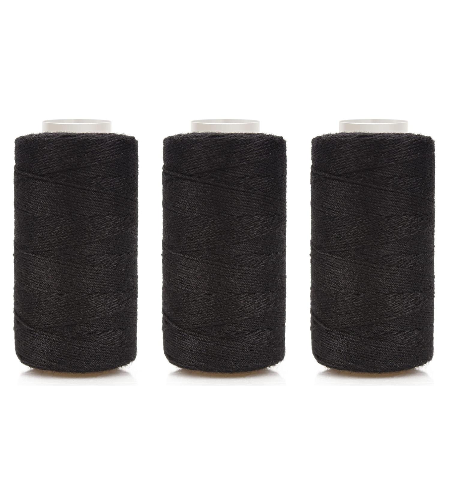 Beayuer Professional Hair Weave Tools 3 pcs Black Threads for Wig Making & Hair Weft Sewing - Hair Salon Quality Extension (3 Thread Black) - Buy Online on GoSupps.com