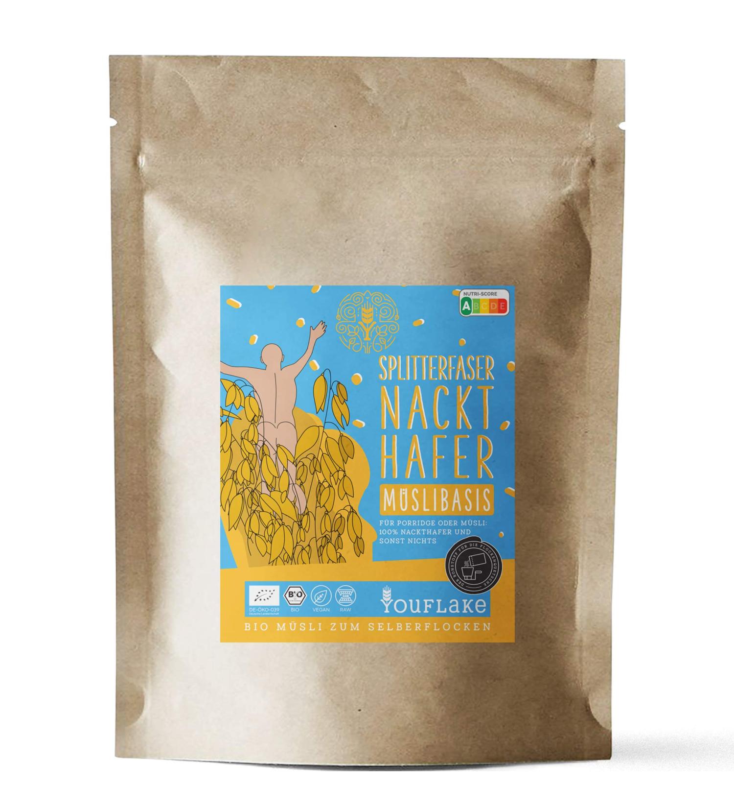  YouFlake YouFlake BigPack of organic cereals 2.5 kg | 100% organic cereals from Germany | cereals for grinding or flaking | For cereals and pastries (organic neck tar) .. - Buy Online on GoSupps.com