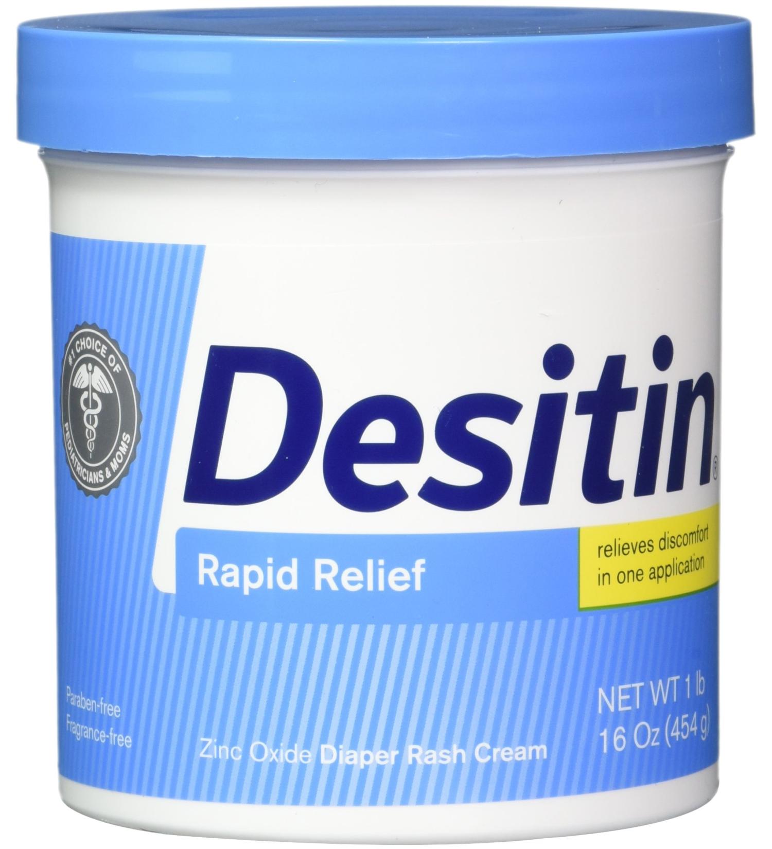 DESITIN Rapid Relief Creamy Jar 16oz - Pack of 4 | Soothing Diaper Rash Cream - Buy Online on GoSupps.com