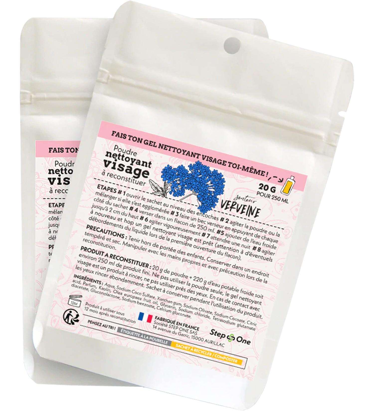 Soci t Step One SAS Facial cleansing cream as powder with verbena scent