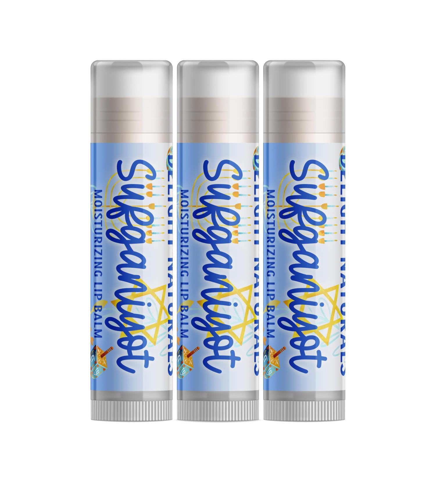 Delight Naturals Happy Hanukkah Sufganiyot Lip Balm - Set of Three - Buy Online on GoSupps.com