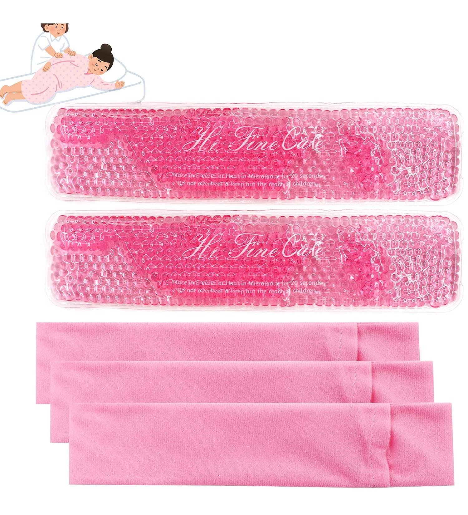 Perineal Cooling Pad for Postpartum Pain Relief - 2 Cold Packs with Washable Sleeves, Hot & Cold Therapy for Women After Pregnancy - Buy Online on GoSupps.com