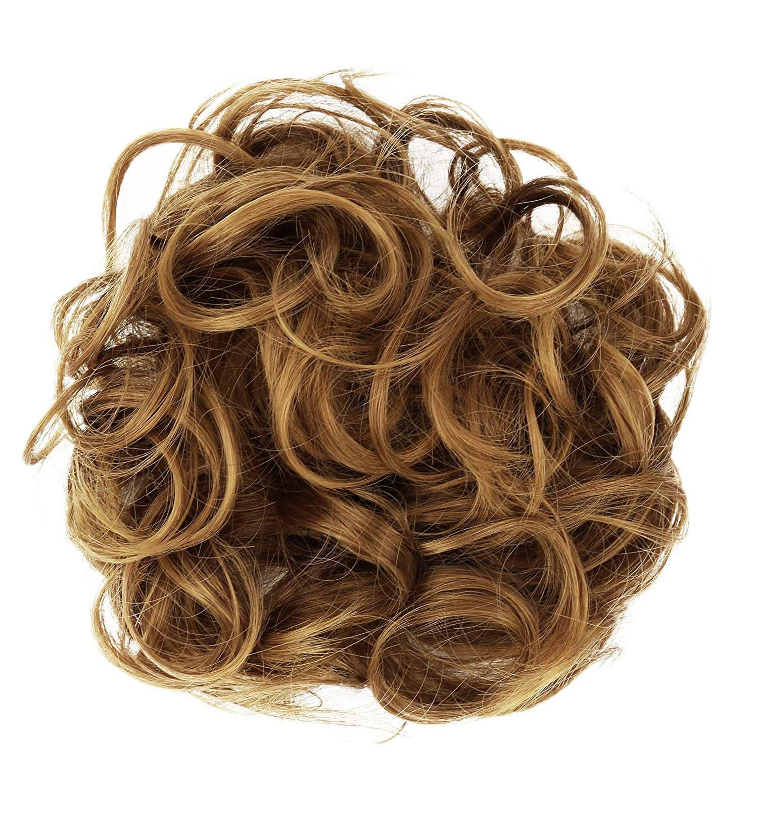CAISHA Large Hairpiece Scrunchy Instant Curly Messy Bun Light Brown Mix G16E #30T26 - Buy Online on GoSupps.com