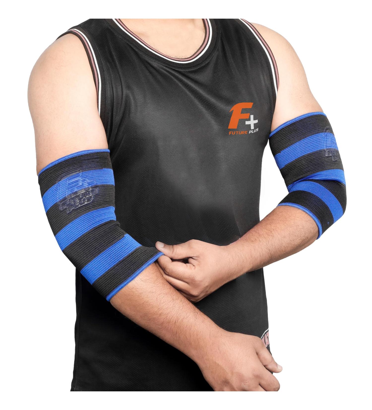 Buy Elbow Compression Sleeve Support Brace (M-L) - Best for Pain Relief & Injury Recovery - International Shipping Available - Buy Online on GoSupps.com
