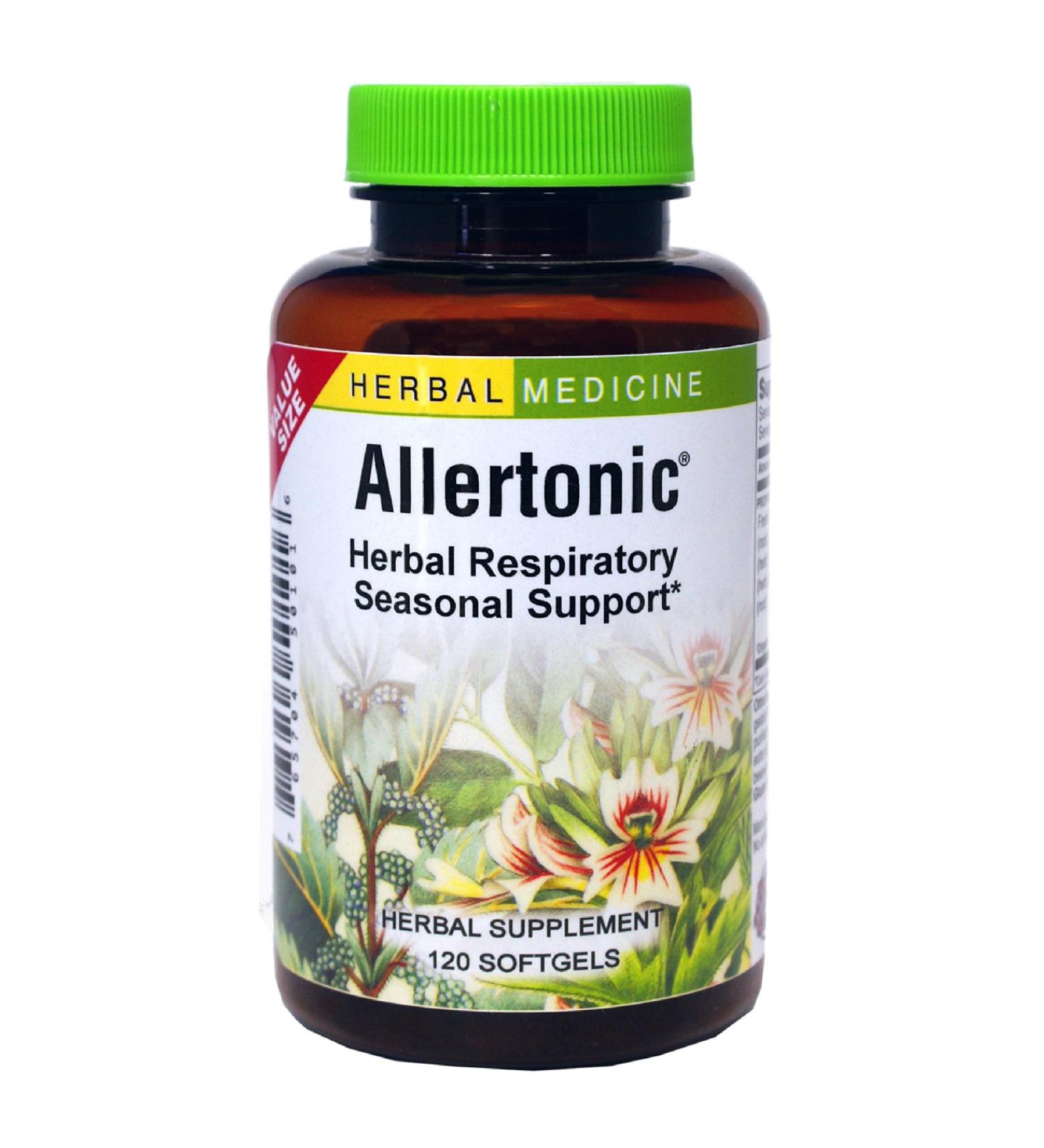 Herbs Etc. Allertonic - Healthy Breathing Support - Herbal Blend to Aid Against Seasonal Discomfort - Lung & Respiratory Health Support with Stinging Nettle - 120 Softgels (120 Servings) 120 Count (Pack of 1) - Buy Online on GoSupps.com
