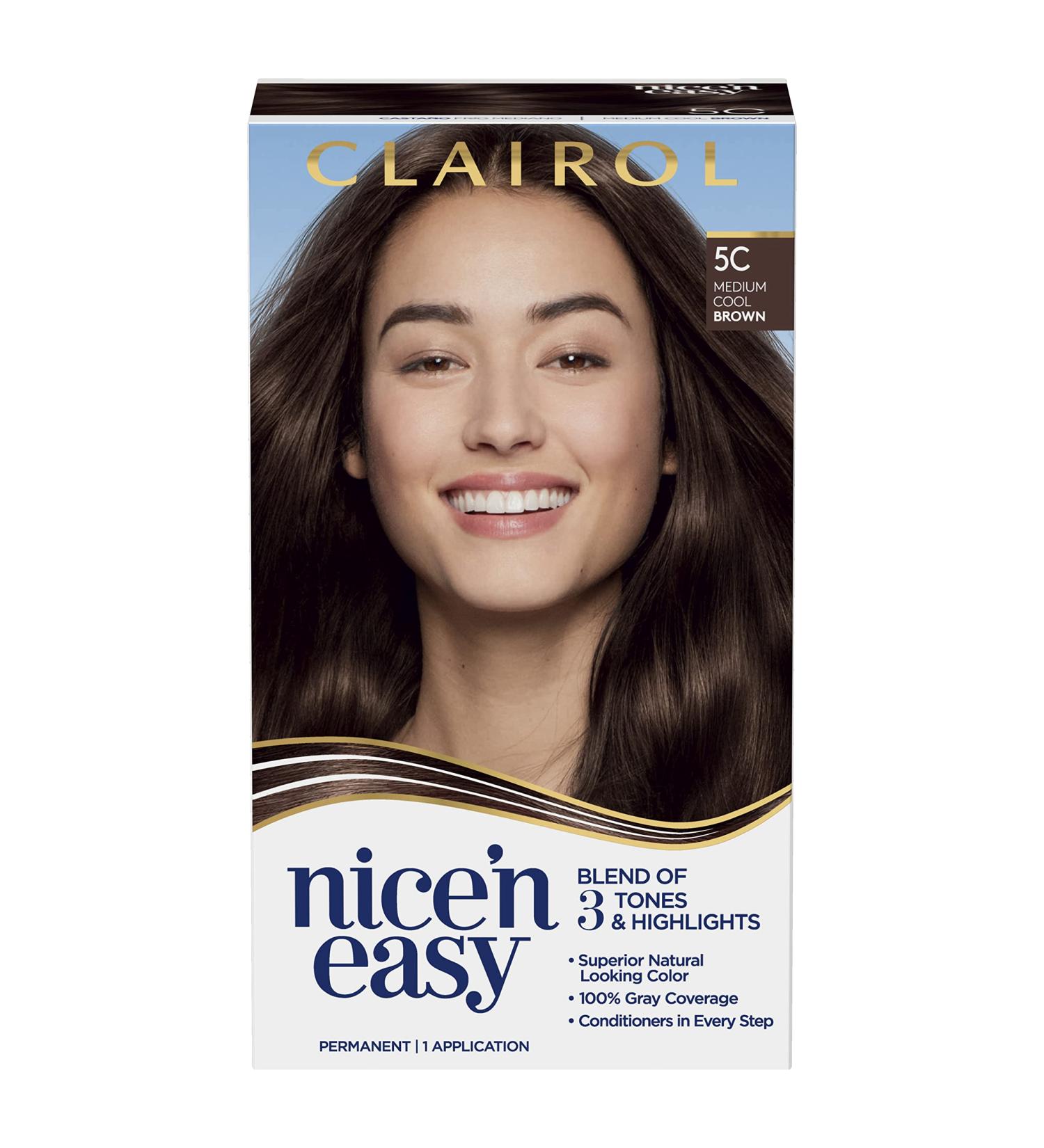 Clairol Nice'n Easy 5C Medium Cool Brown Hair Dye 6.26 Fl Oz - Pack of 1 - Buy Online on GoSupps.com