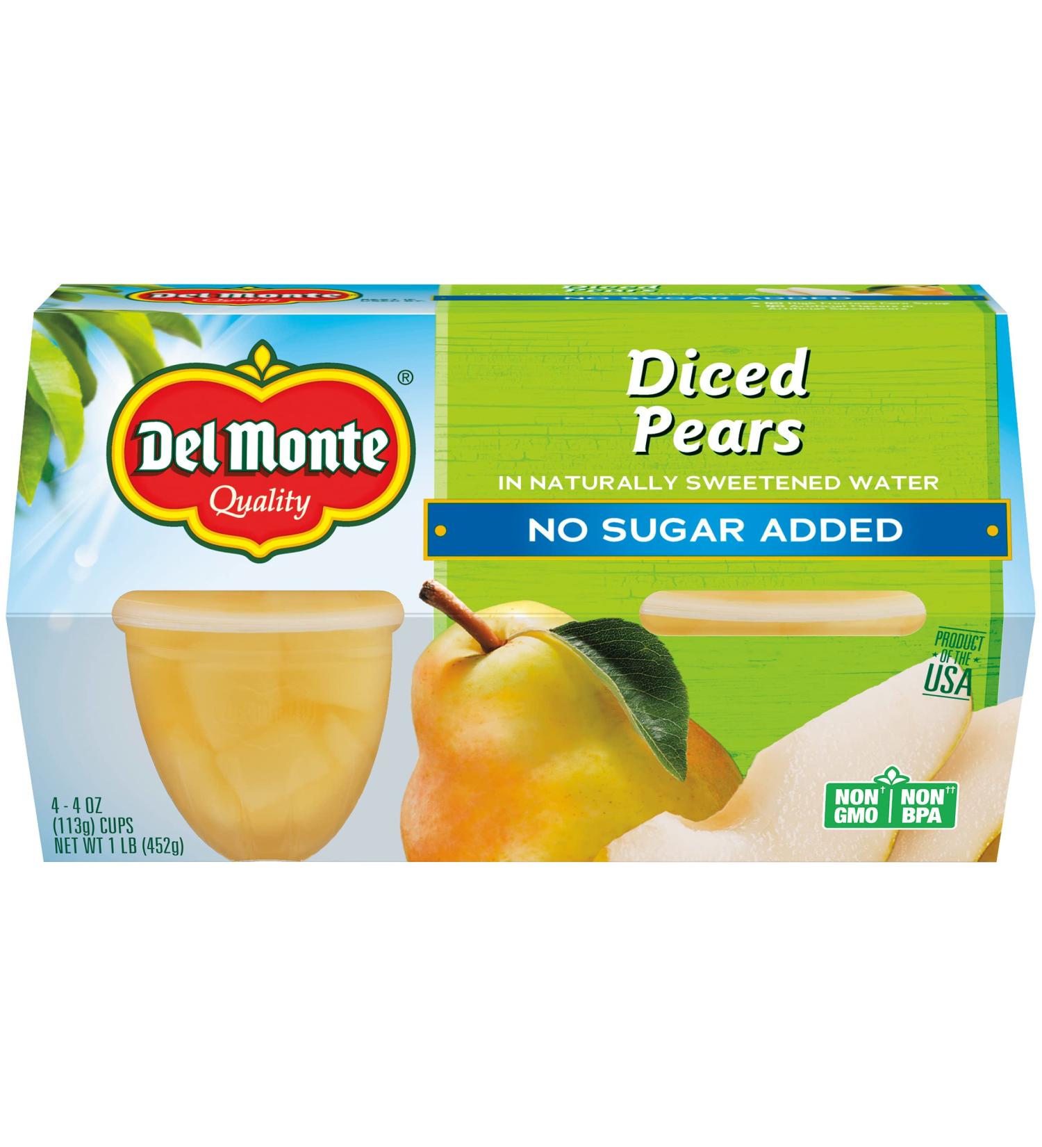 Del Monte Diced Pears No Sugar Added 16 oz - Buy Online at [Your Company Name] - Buy Online on GoSupps.com