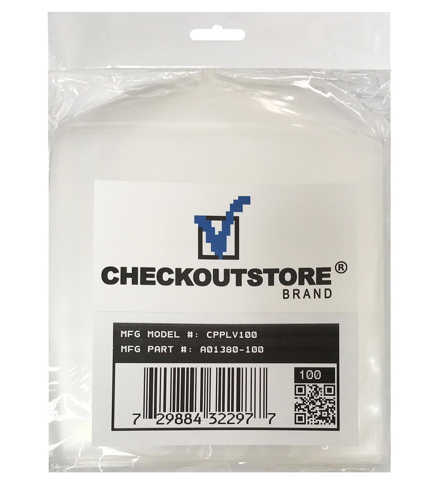 100 CheckOutStore  Clear Storage Pockets (5 x 5 1/8)