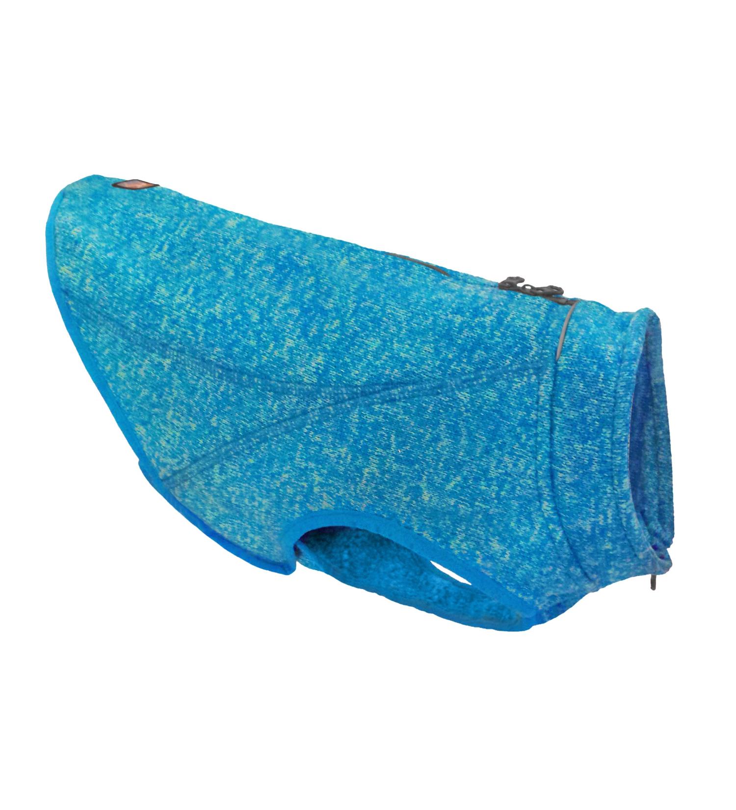 Kurgo Core Dog Sweater - Lightweight Fleece 2-Way Zipper Harness Compatible Size M Blue - Ideal for All Weather - Buy Online on GoSupps.com