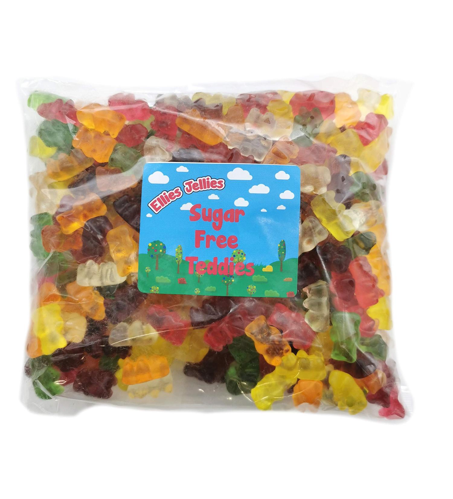 Ellies Jellies Sugar Free Teddies 1kg Bag