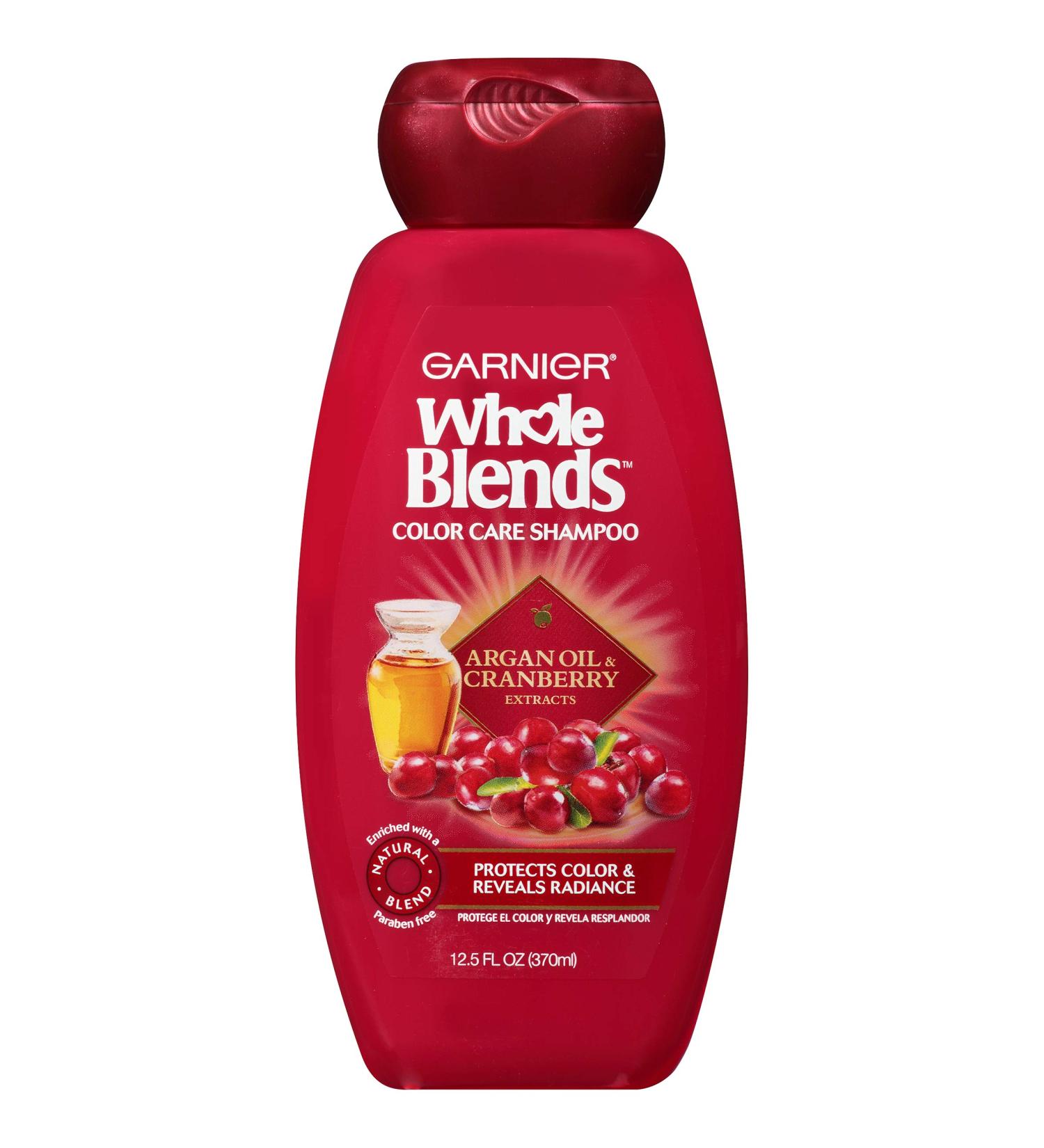 Garnier Whole Blends Color Care Shampoo - Argan Oil & Cranberry Extracts 12.5 Fl Oz - Buy Online on GoSupps.com
