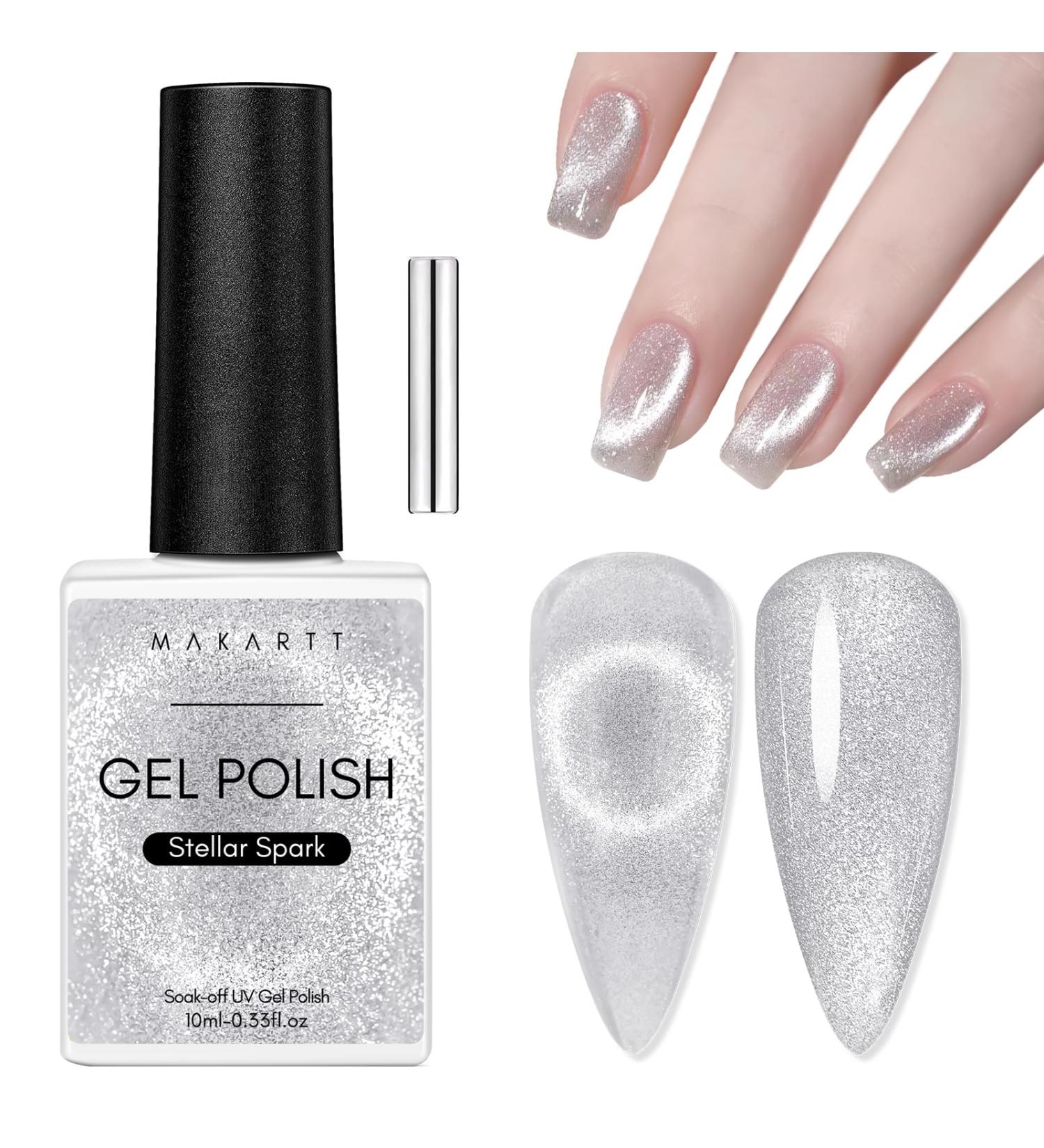 Makartt Cat Eye Gel Nail Polish 9D Cat Eye Gel Polish with Magnet Stick 10ML Magnetic Gel Nail Polish Soak Off UV Led Gel Nail Polish DIY Manicure Nail Salon Stellar Spark - Buy Online on GoSupps.com