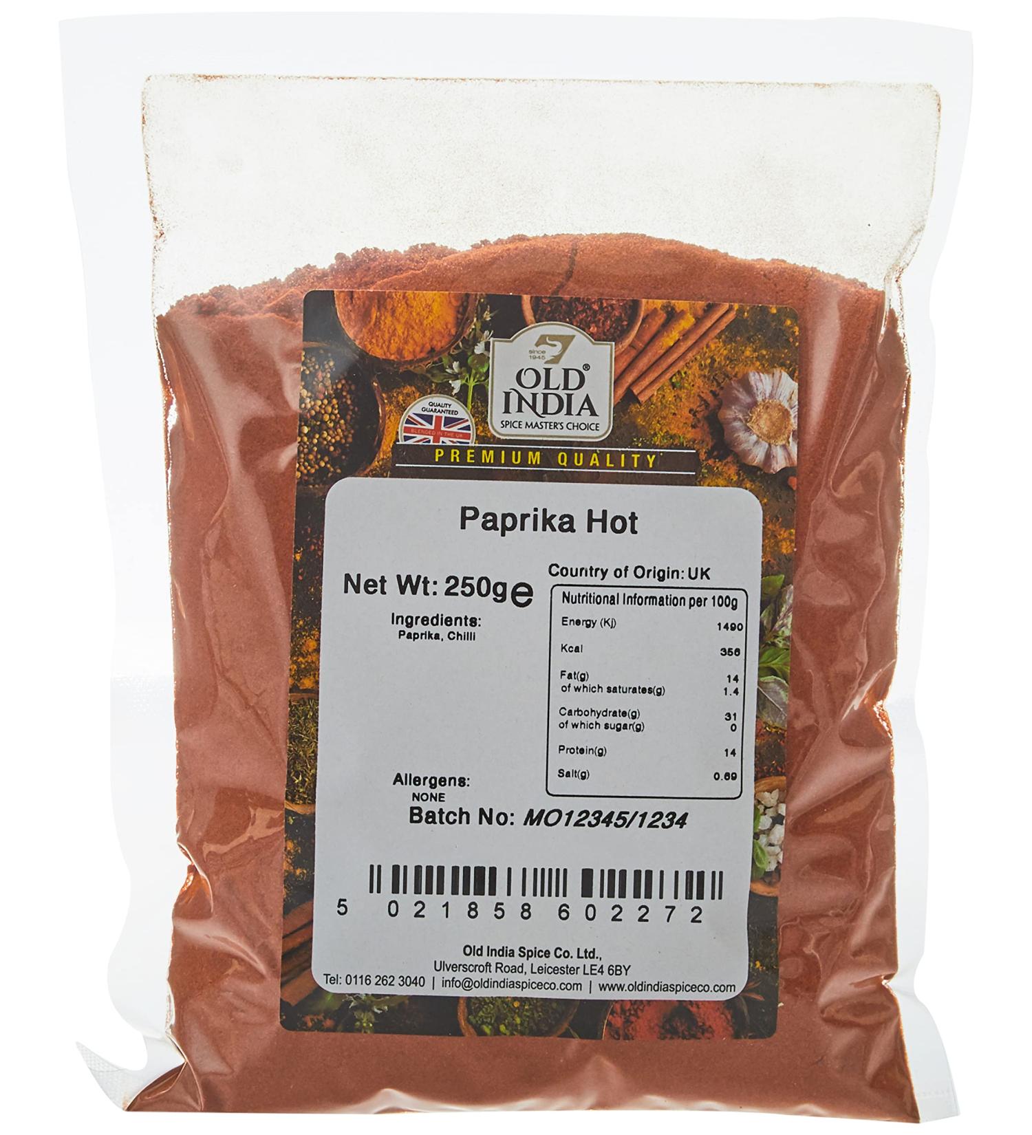Old India Paprika Hot 250g - Premium Quality Spices | Shop Now - Buy Online on GoSupps.com