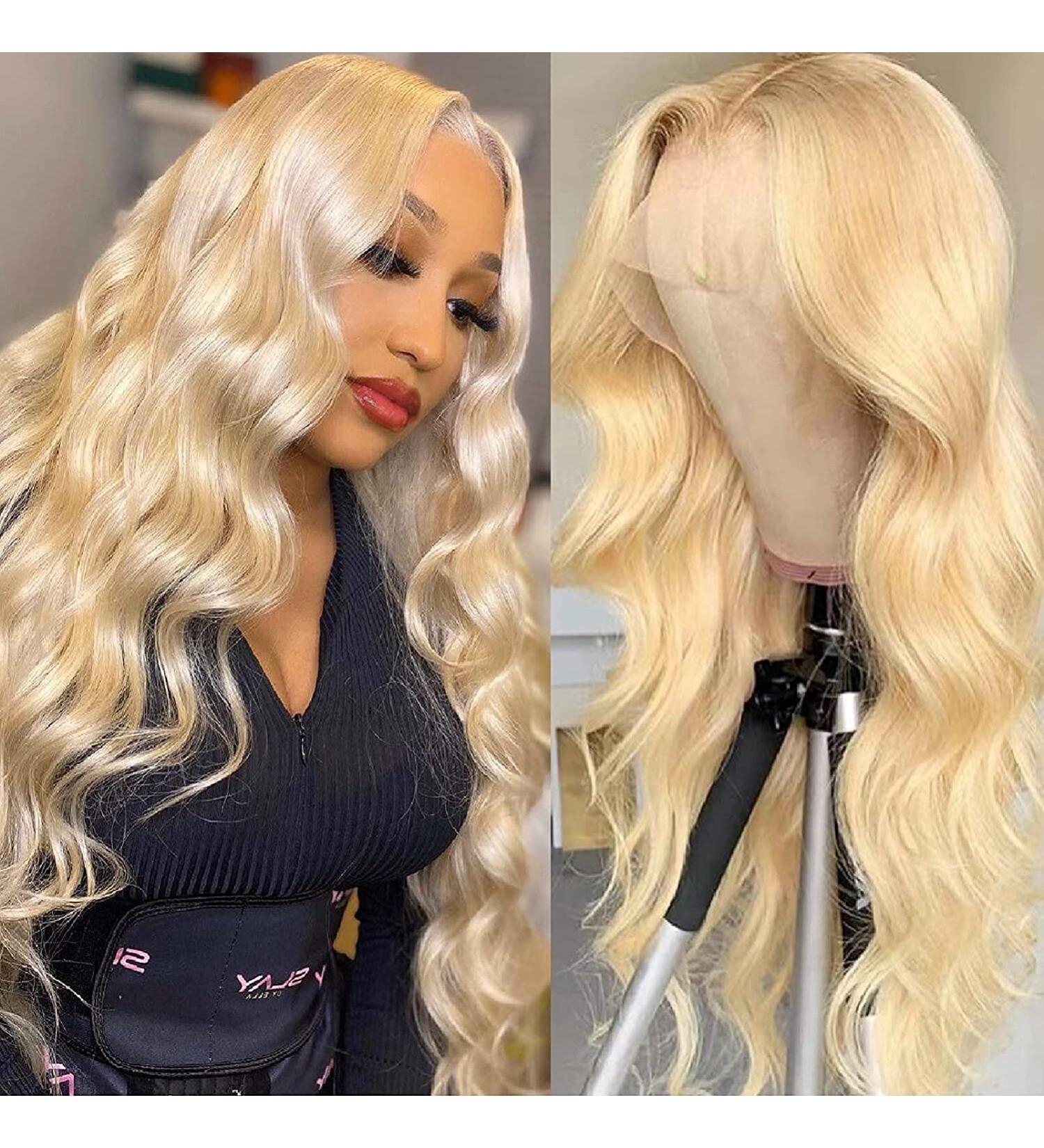 613 Blonde Body Wave Lace Front Wig 30 | Pre-Plucked with Baby Hair | 13x4 Human Hair Blonde Lace Frontal Wig - Buy Online on GoSupps.com