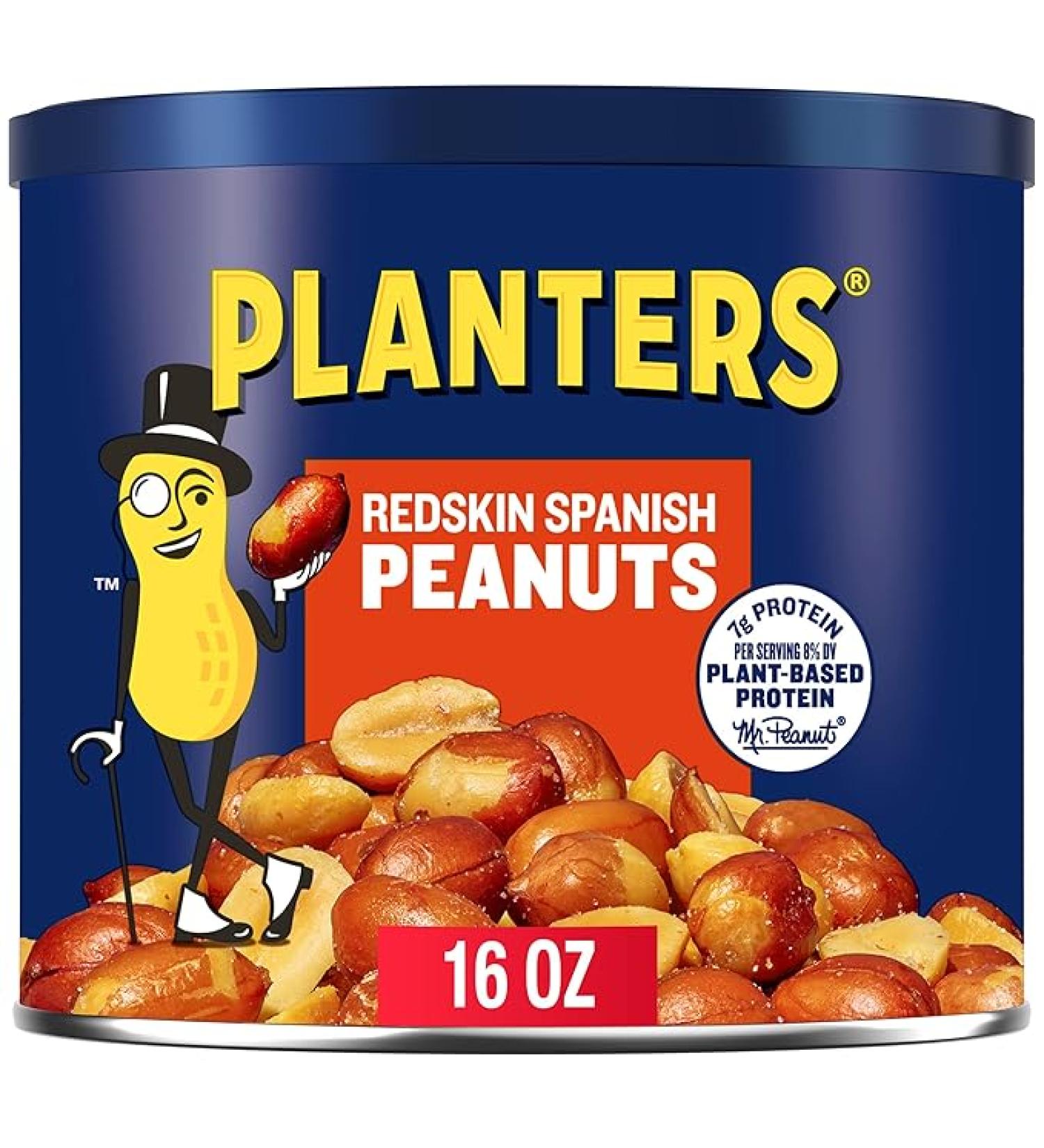 PLANTERS Redskin Roasted Salted Peanuts - Spanish - 12.5 Oz. - Buy Online on GoSupps.com