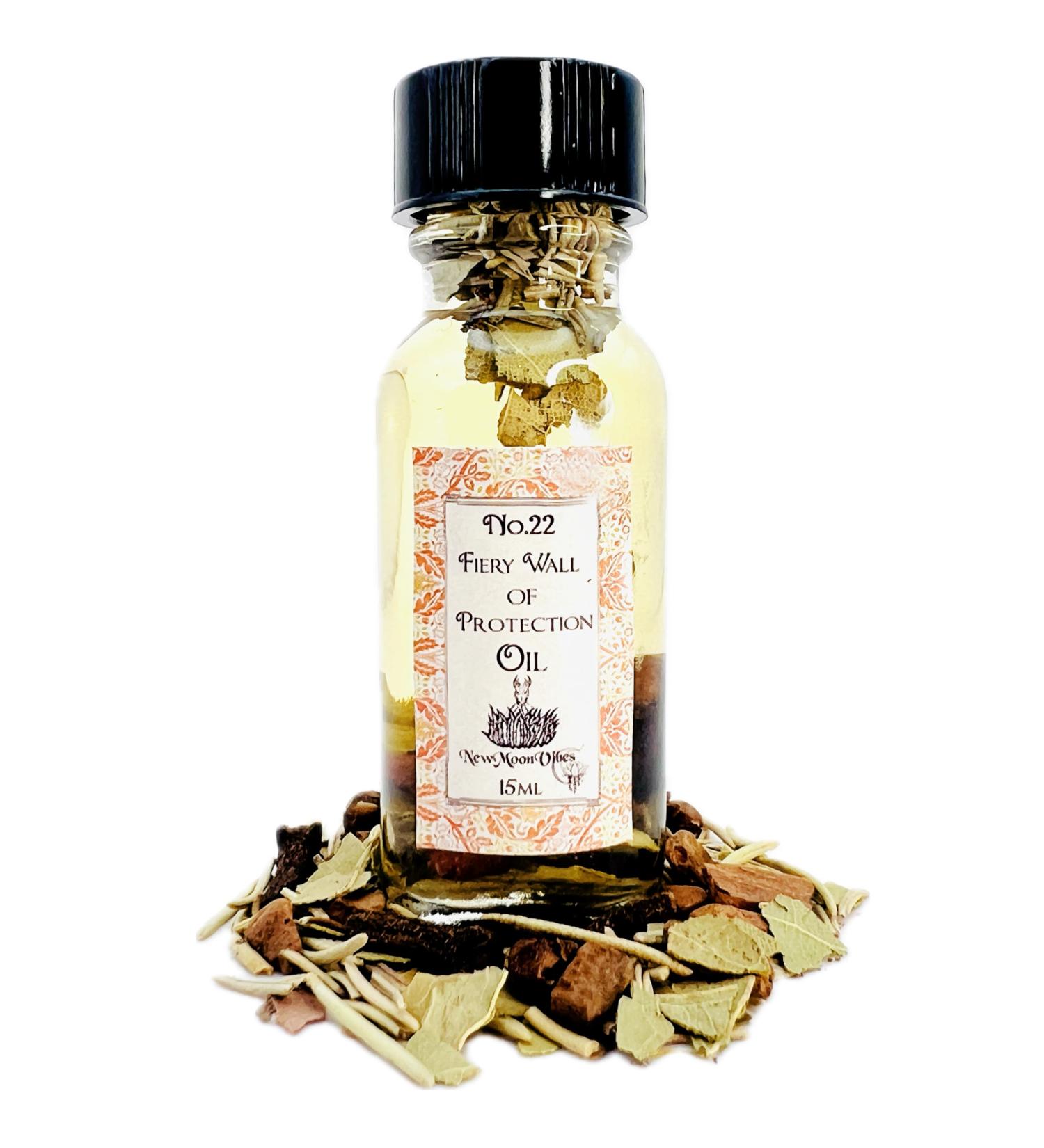 Fiery Wall of Protection Oil by New Moon Vibes - Powerful Spiritual Barrier Purification Negativity Barrier - Spells Rituals Conjure - Handmade with Essential Oils & Herbs - Wicca Pagan Hoodoo Magick - Buy Online on GoSupps.com