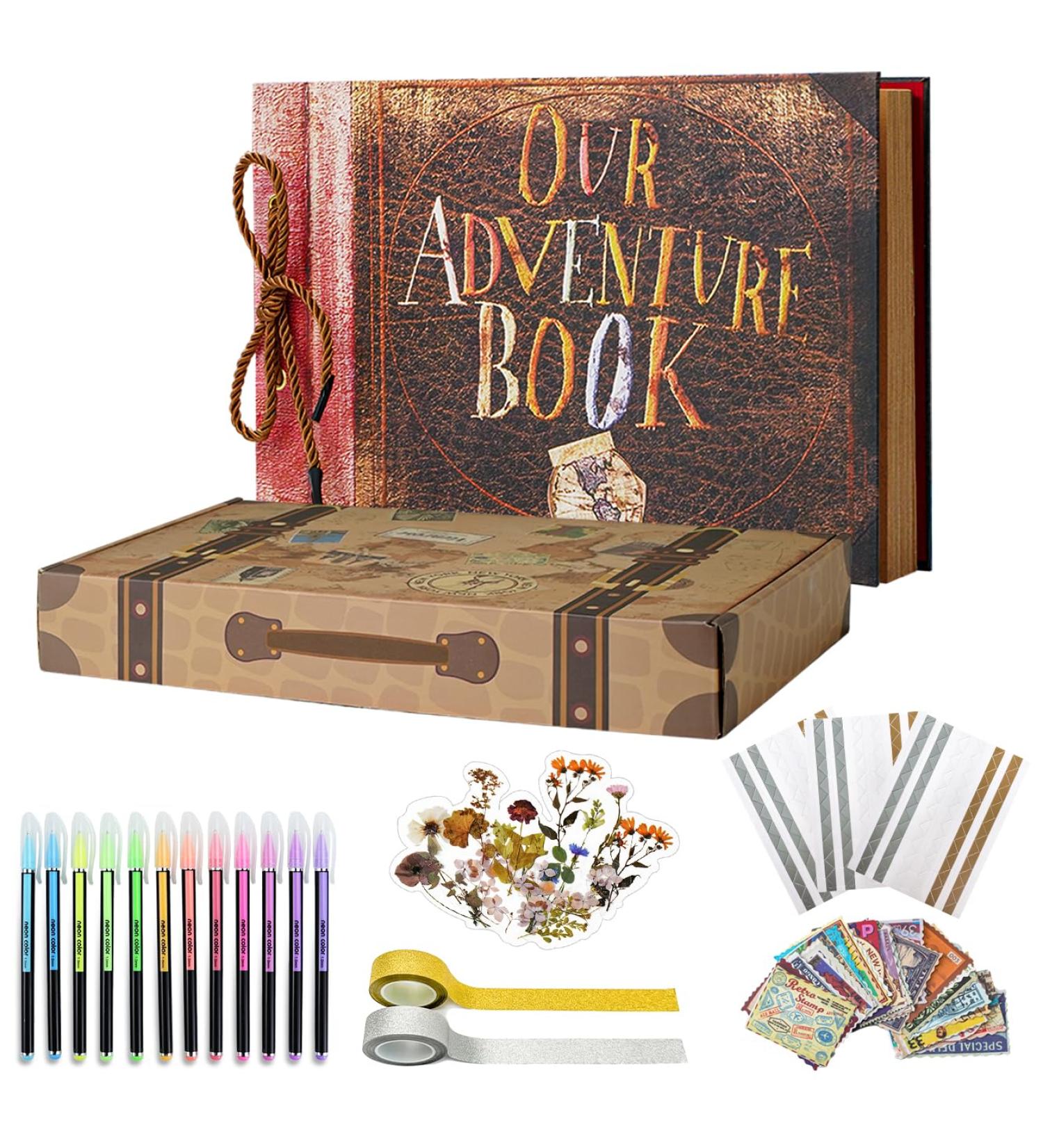 Vienrose Our Adventure Book Scrapbook Album - Up Movie Inspired - 80 Pages - DIY Kit for Couples - Luxury Gift Set - Buy Online on GoSupps.com