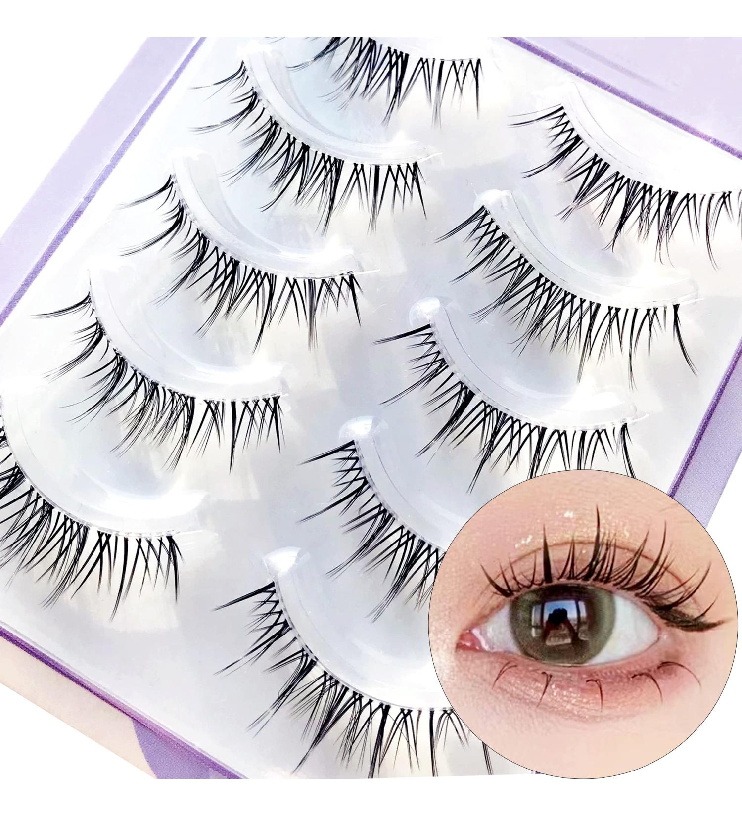 Manga Lashes Clear Band | 3D Spiky Anime Wispy False Eyelashes - 5 Pack - Buy Online on GoSupps.com
