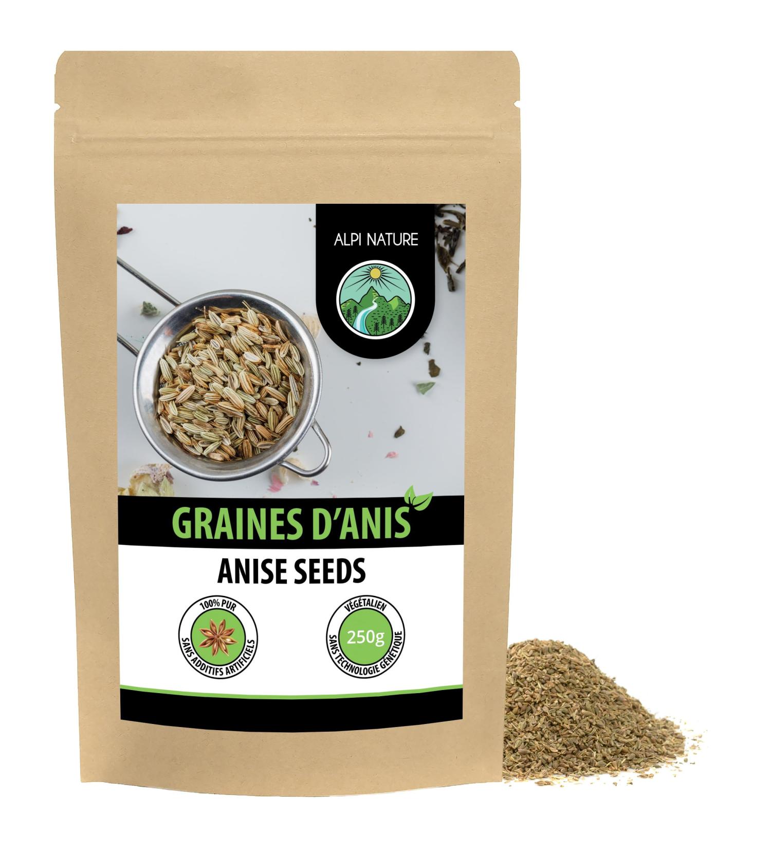 Whole anise (250g) anise seeds 100% natural anise tea without additives vegan - Buy Online on GoSupps.com