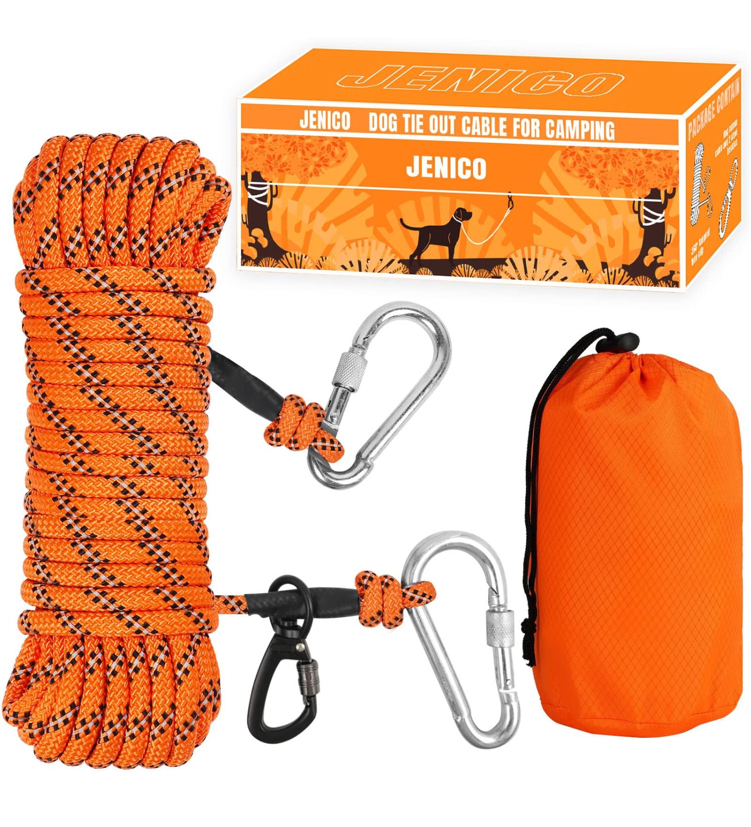 Buy Portable Dog Clamping Cables - Reflective Trolley System for Camping & Outdoor | 15.2m 21.3m 30.5m - Zigzag Pattern in Sunset Chevron - Buy Online on GoSupps.com