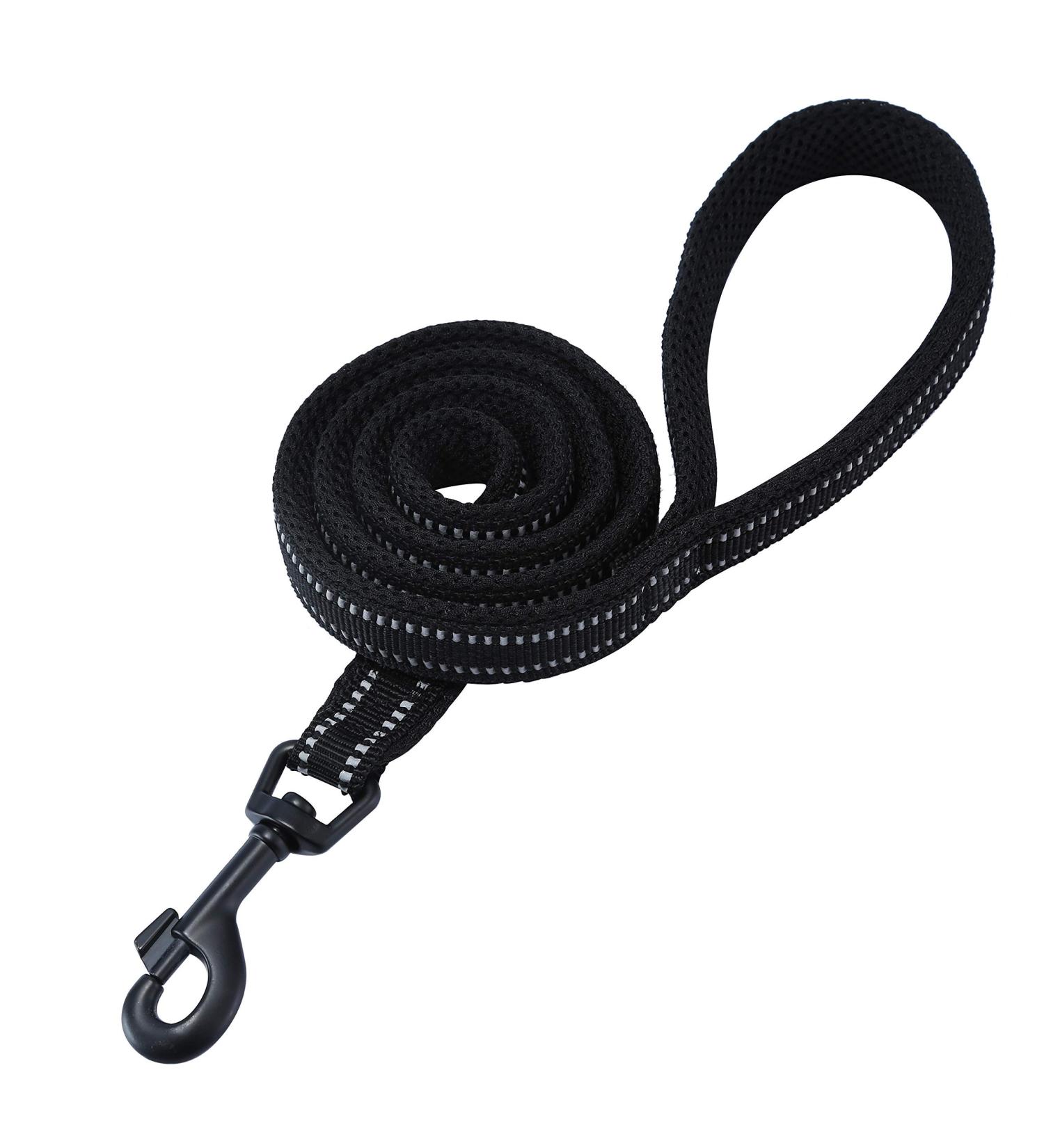 Durable Dog Leash for Puppies | Padded 1.1m Pet Leash Rope | Black | 1 Pack - Buy Online on GoSupps.com