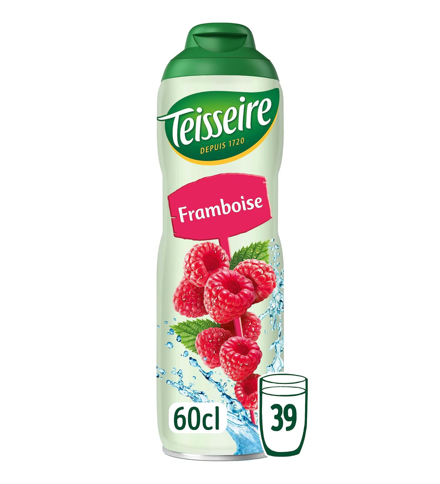 Teisseire Raspberry Syrup for Refreshing Drink Cocktails Recyclable Bottle 60cl - Buy Online on GoSupps.com