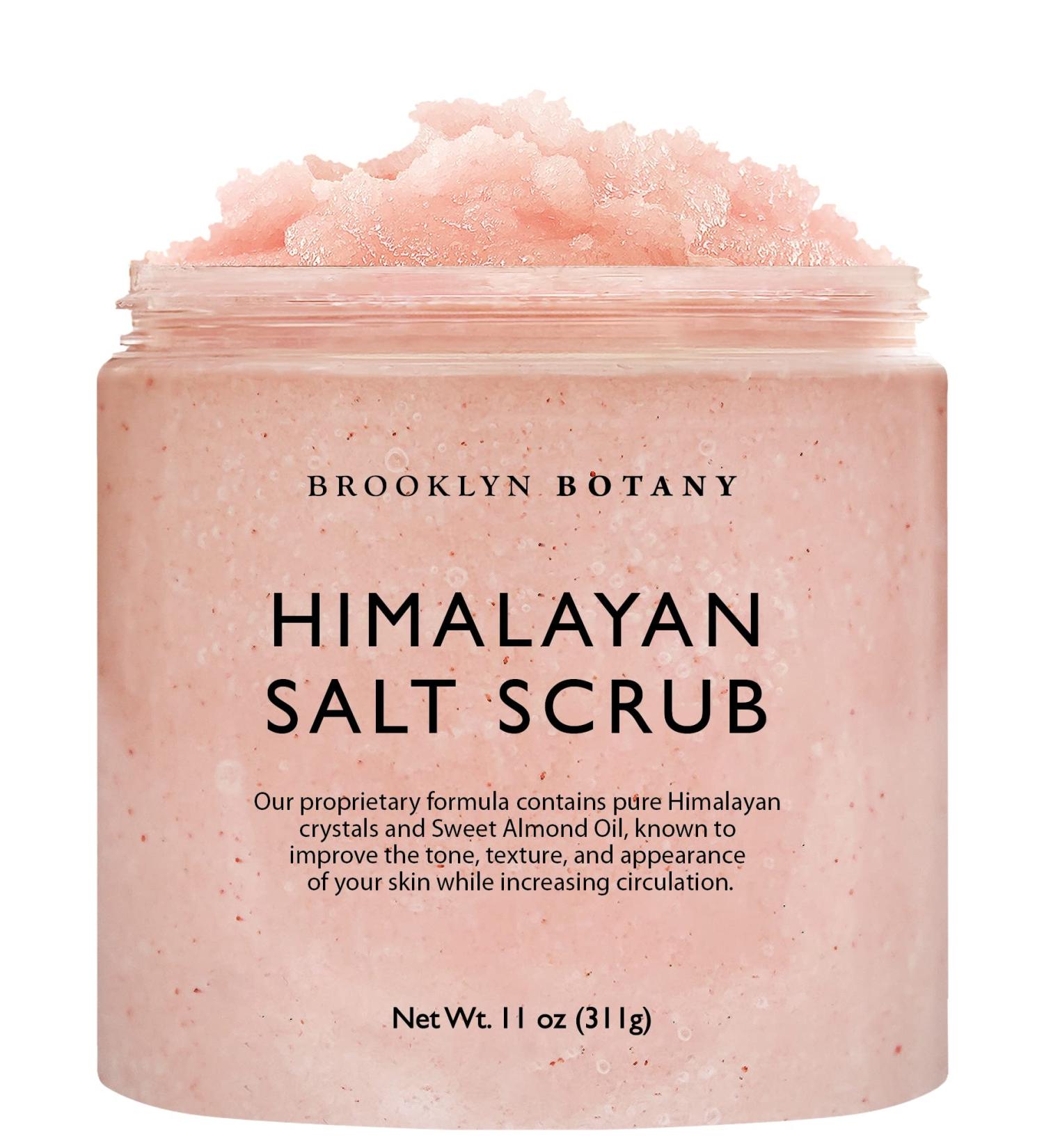 Brooklyn Botany Himalayan Salt Body Scrub - Moisturizing Exfoliating Scrub for Body, Face, Hand, Foot - Fights Stretch Marks, Fine Lines, Wrinkles - Great Gifts for Women & Men - 11 oz - Buy Online on GoSupps.com