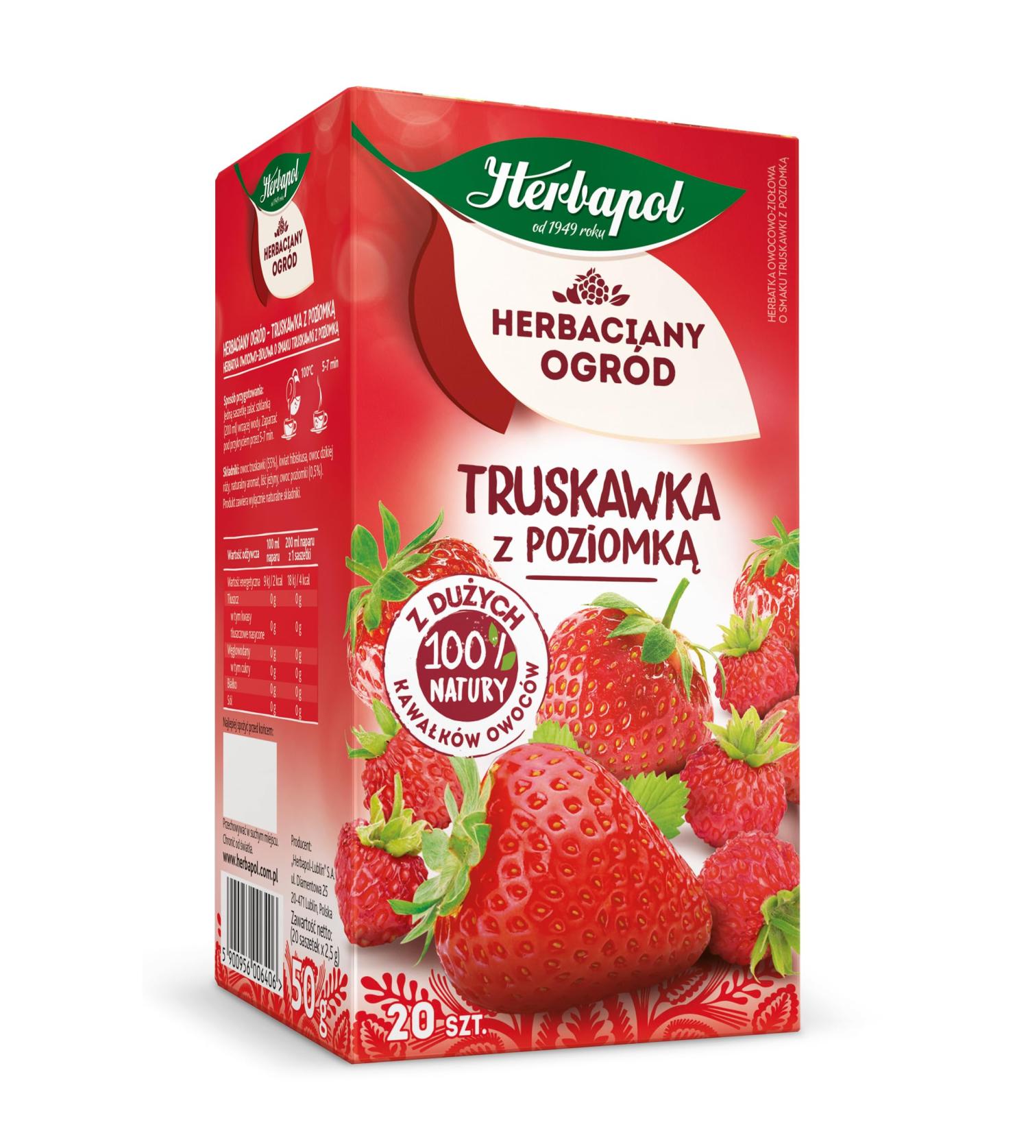 Strawberry & Wild Strawberry Tea Natural Pure And Refreshing Herbal Fruit Infusion Herbapol