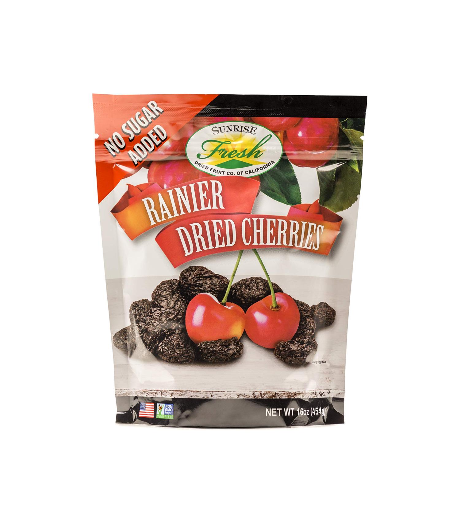 Dried Rainier Cherries 16oz Bag - No Added Sugar | Sunrise Fresh Dried Fruit Co - Buy Online on GoSupps.com