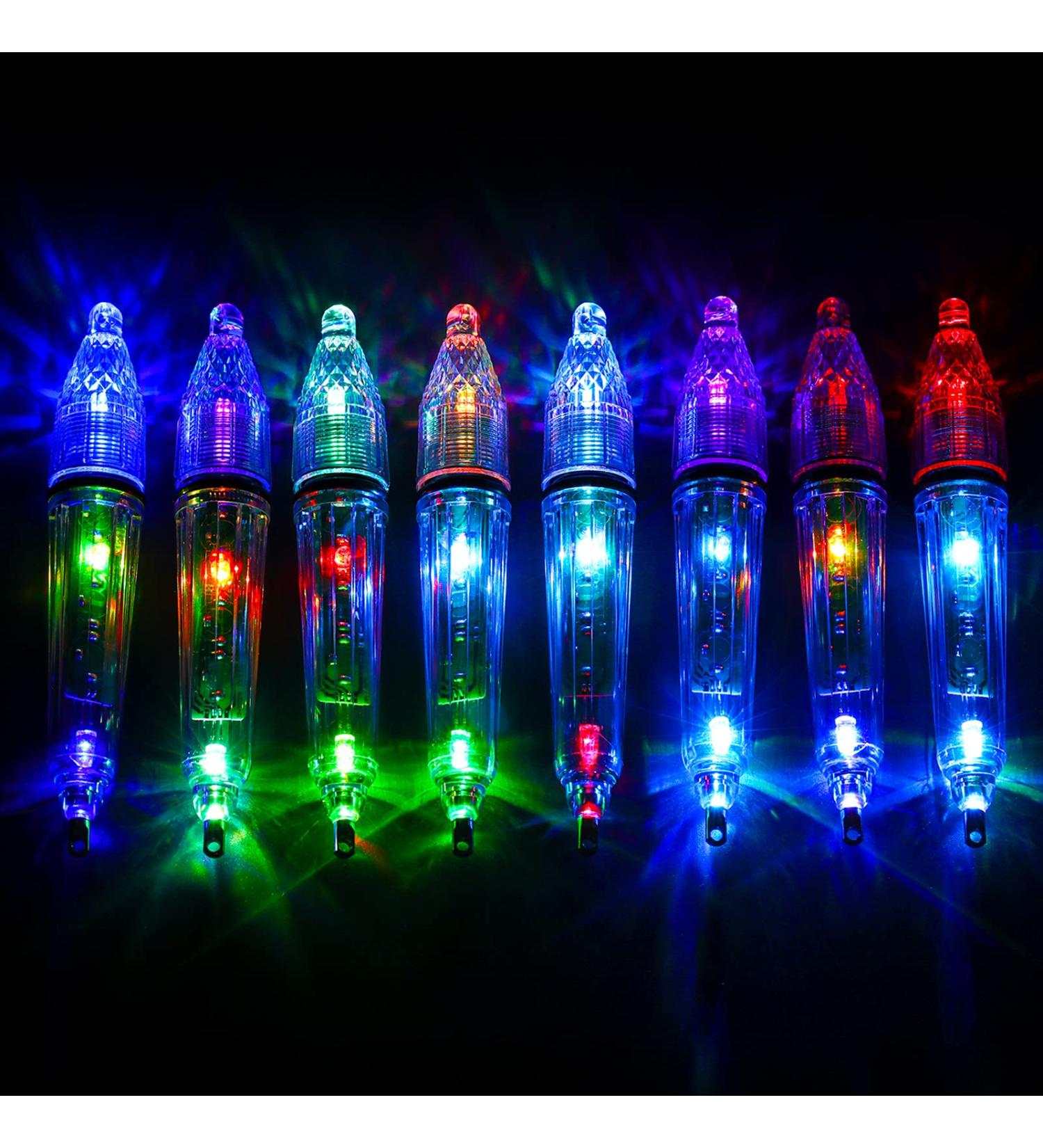 Mudder 8-Piece Waterproof LED Fishing Light Set for Boat Dock, Deep Drop Fishing - Attract More Fish with Bright Bait Lure Tools - Buy Online on GoSupps.com