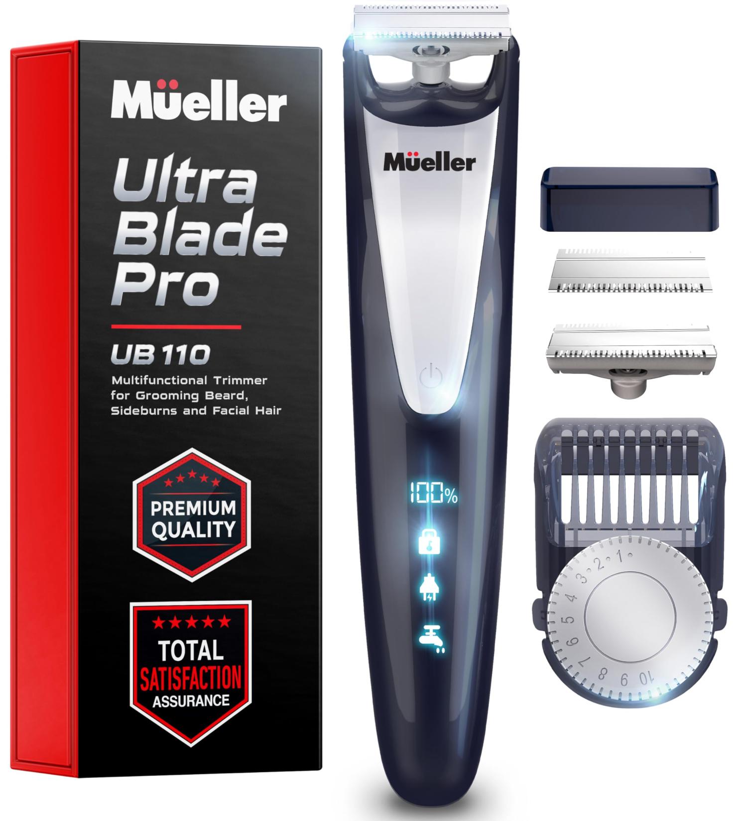 Pro Grooming UltraOneBlade Trimmer for Men - Cordless Waterproof Electric Razor for Beard Mustache & Hair Length Adjustment - Precision Grooming Tool - Buy Online on GoSupps.com