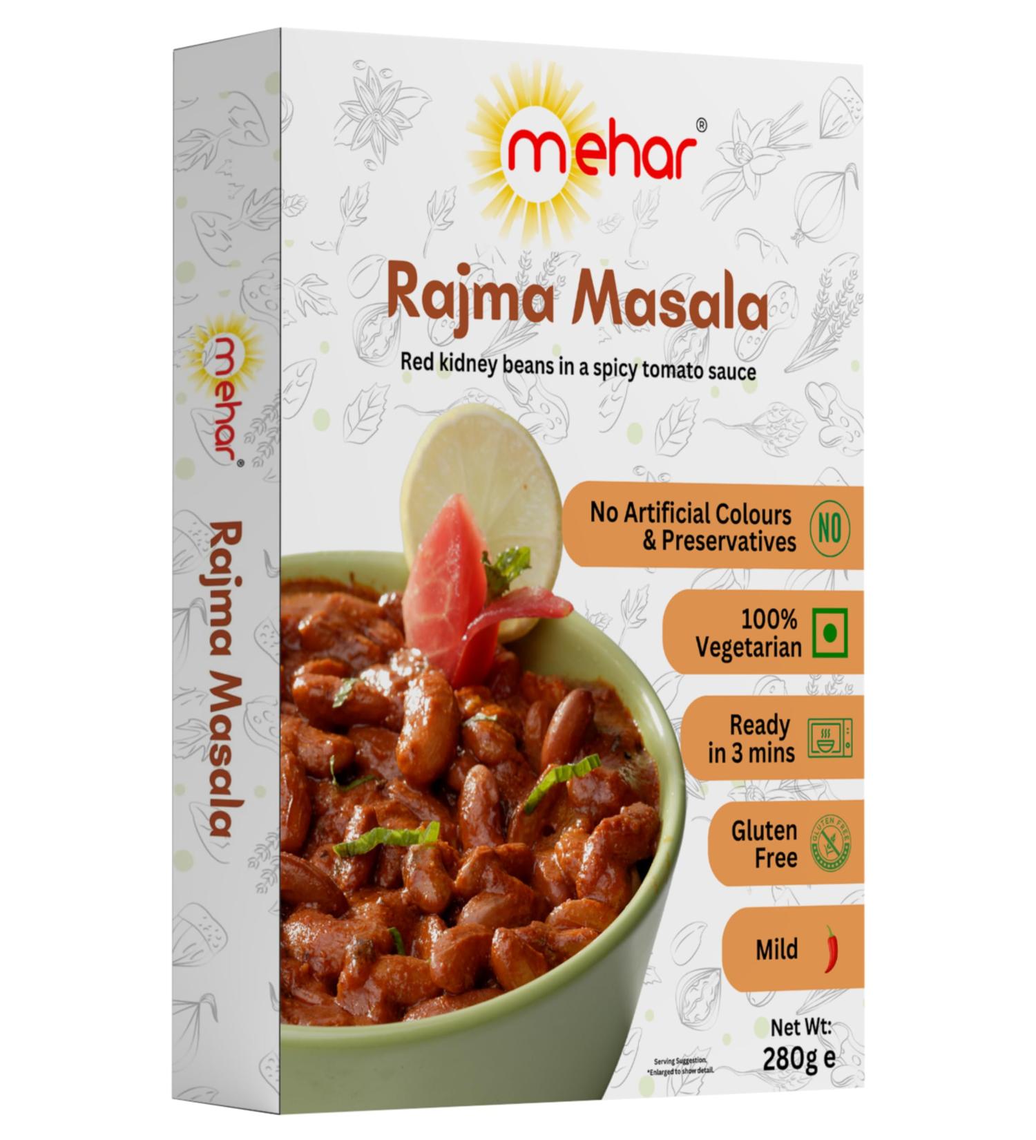Mehar Rajma Chawal Ready ro Eat Meal 280G