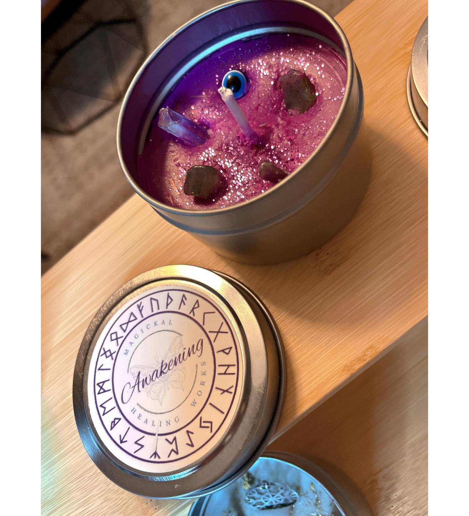 Awakening Aromatherapy Soy Wax Candle - Old Library Scented - Nag Champa Tonka & Oud - International Shipping - Buy Online on GoSupps.com